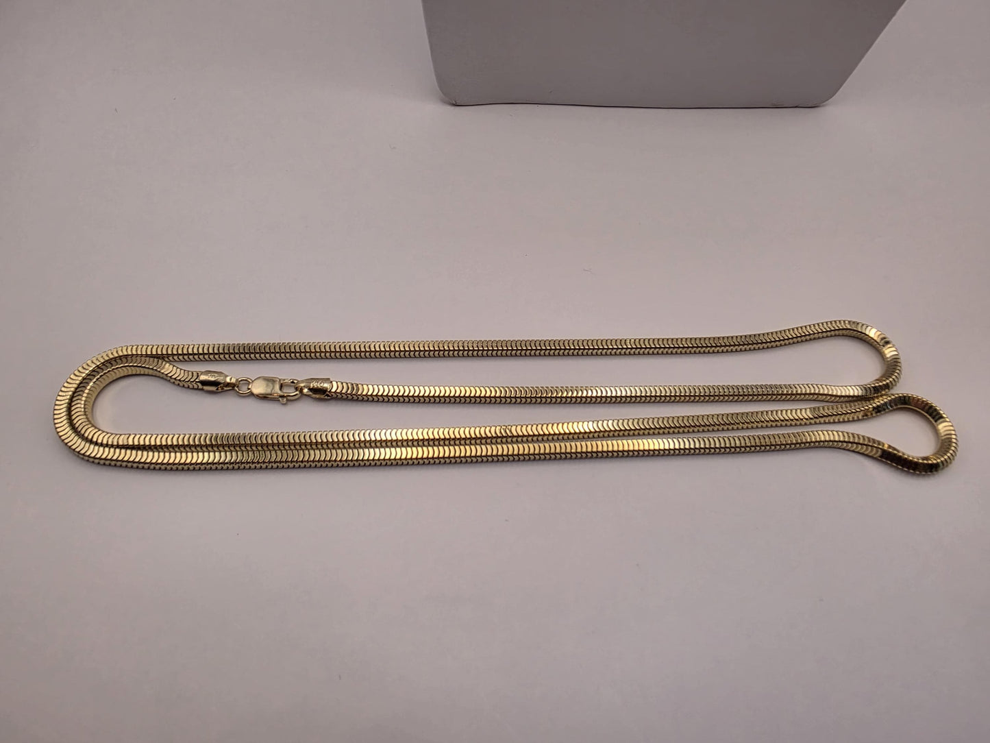 Gold Plated Sterling Silver 3.5mm Snake Chain Necklace 36 Inch