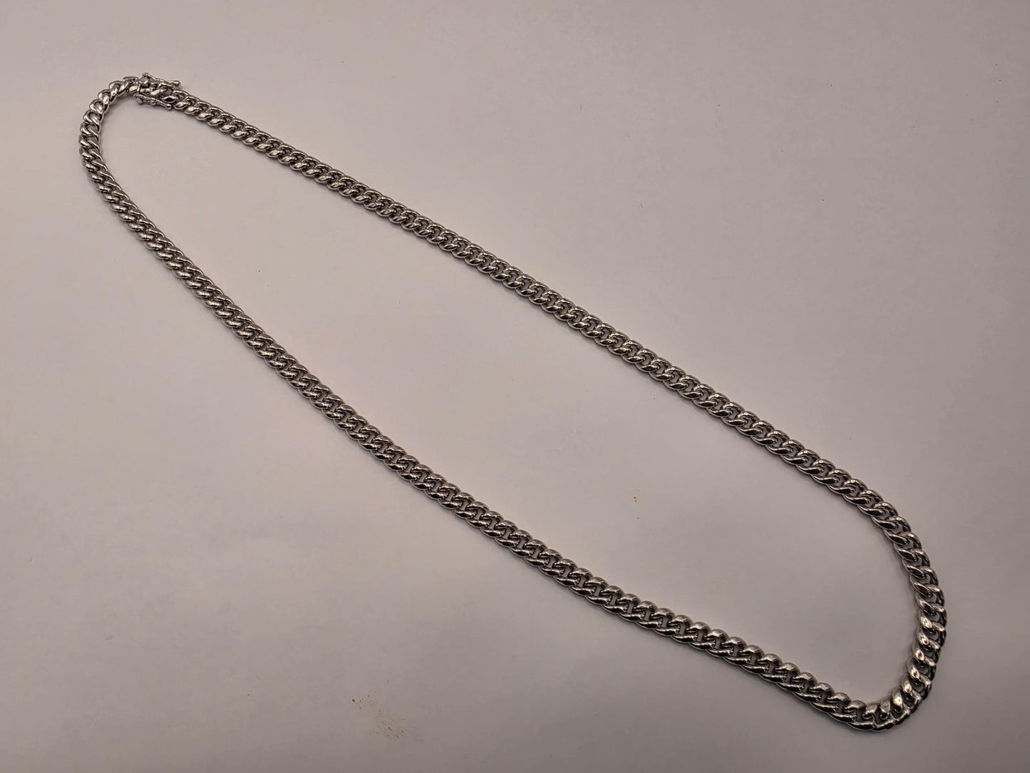 Sterling Silver Cuban Curb Chain Necklace | 925 Silver 5mm Chain 20 Inch