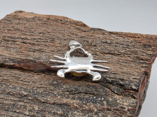 925 Sterling Silver Crab Pendant | Cancer Zodiac Charm | Enamel & CZ Detail