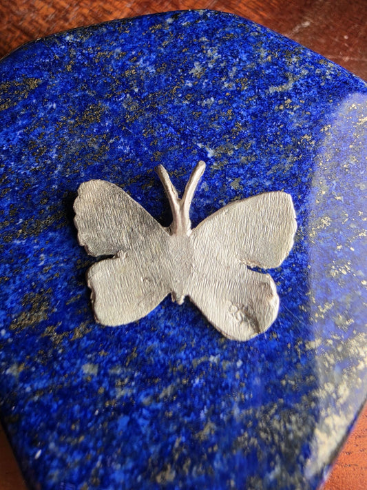 Sterling Silver Butterfly Pendant | 925 Silver Butterfly Charm | Handcrafted Artisan Pendant