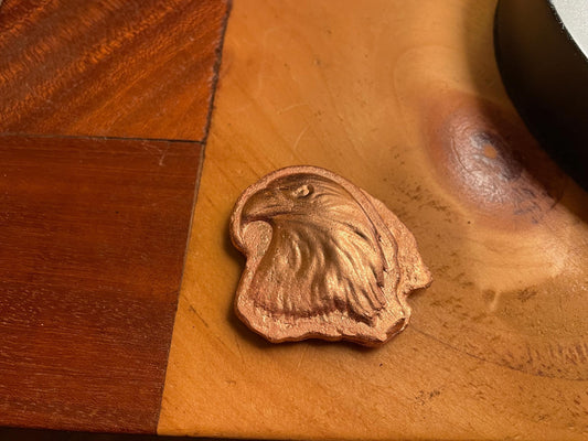 Hand Poured Solid Copper Eagle | 87g | Artisan Cast Copper Totem | Polished Finish