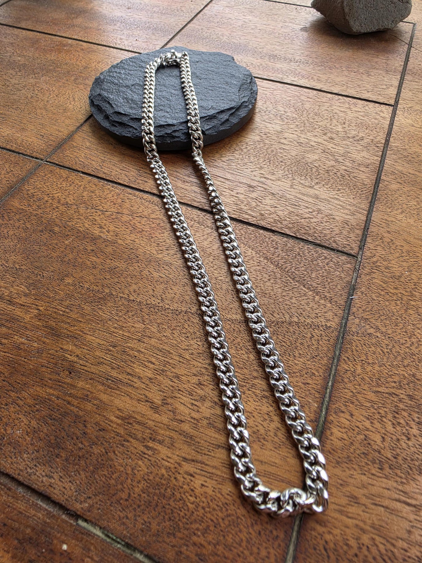 20 Inch Sterling Silver Cuban Link Chain Necklace | Lightweight Italian Cut 925 Silver | Everyday Layering Chain