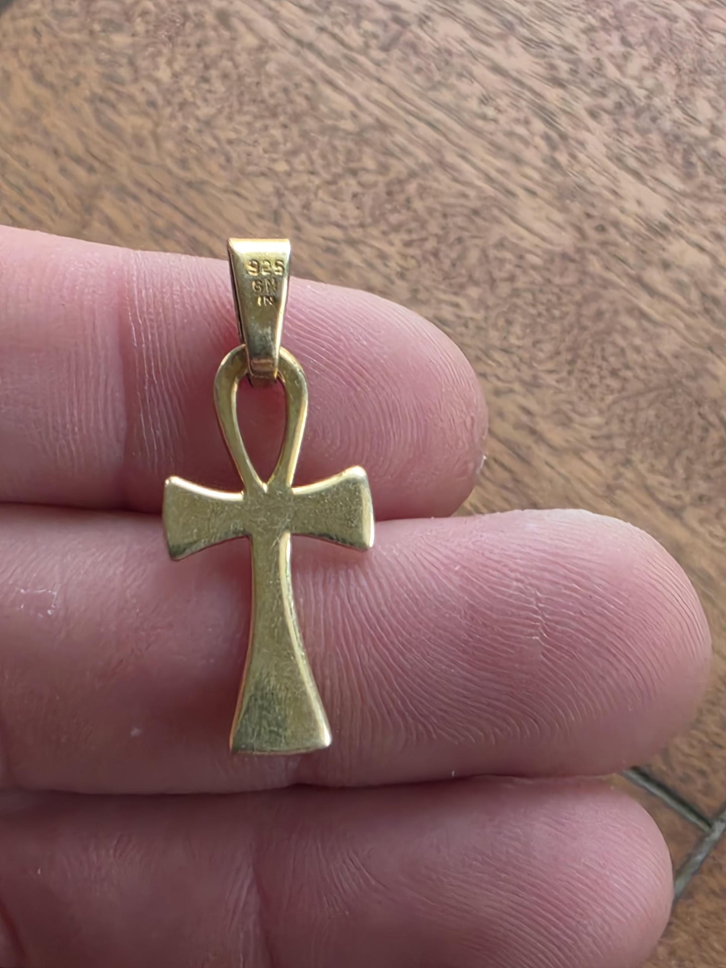 Gold-Plated Sterling Silver Flared Cross Pendant — Small Dainty Cross — 925 Silver — Minimalist Faith Jewelry, Baptism Gift, Everyday Cross