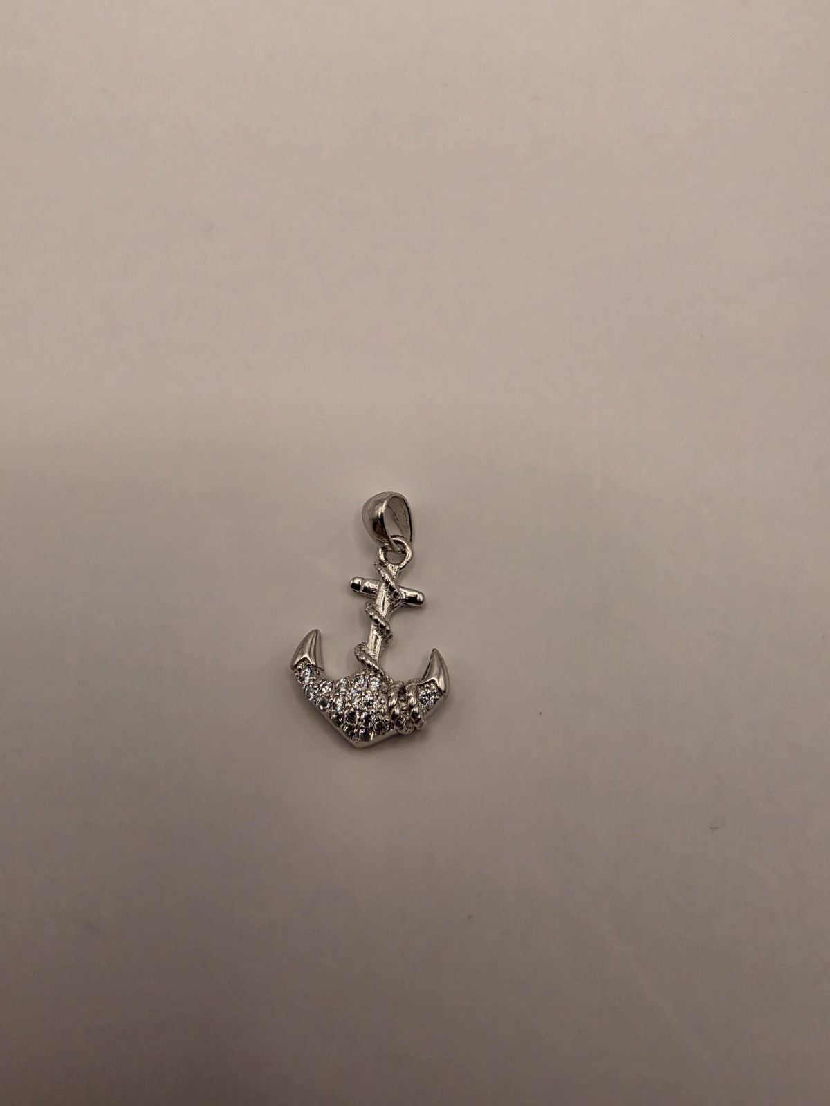Sterling Silver Anchor Pendant | 925 Silver Nautical Anchor Charm | Rope Anchor Necklace Pendant
