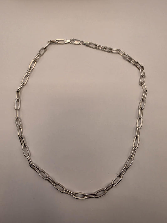 Sterling Silver Paperclip Chain Necklace | 925 Silver | 20 Inch | 5.67mm