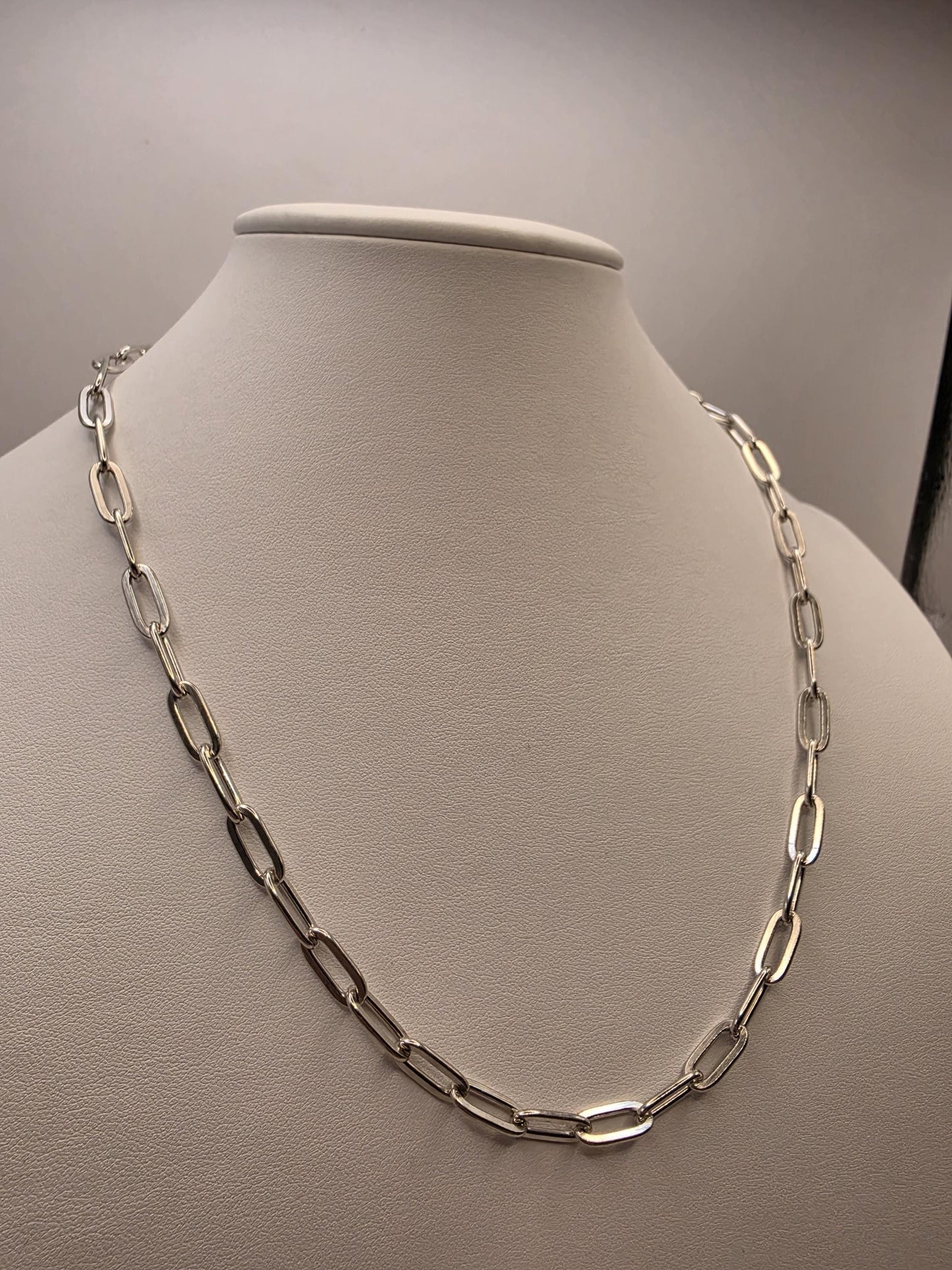 Sterling Silver Paperclip Chain Necklace | 925 Silver | 20 Inch | 5.67mm
