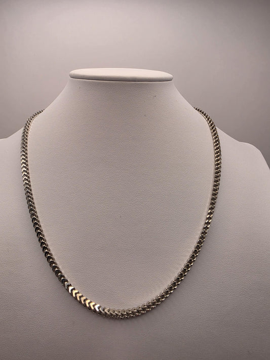 Sterling Silver Franco Chain Necklace | 925 Silver 3mm Chain 20 Inch