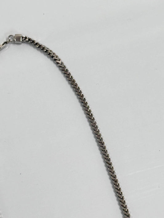 Sterling Silver Franco Chain Necklace | 18 Inch 925 Silver | 3.5mm Flat Franco Chain
