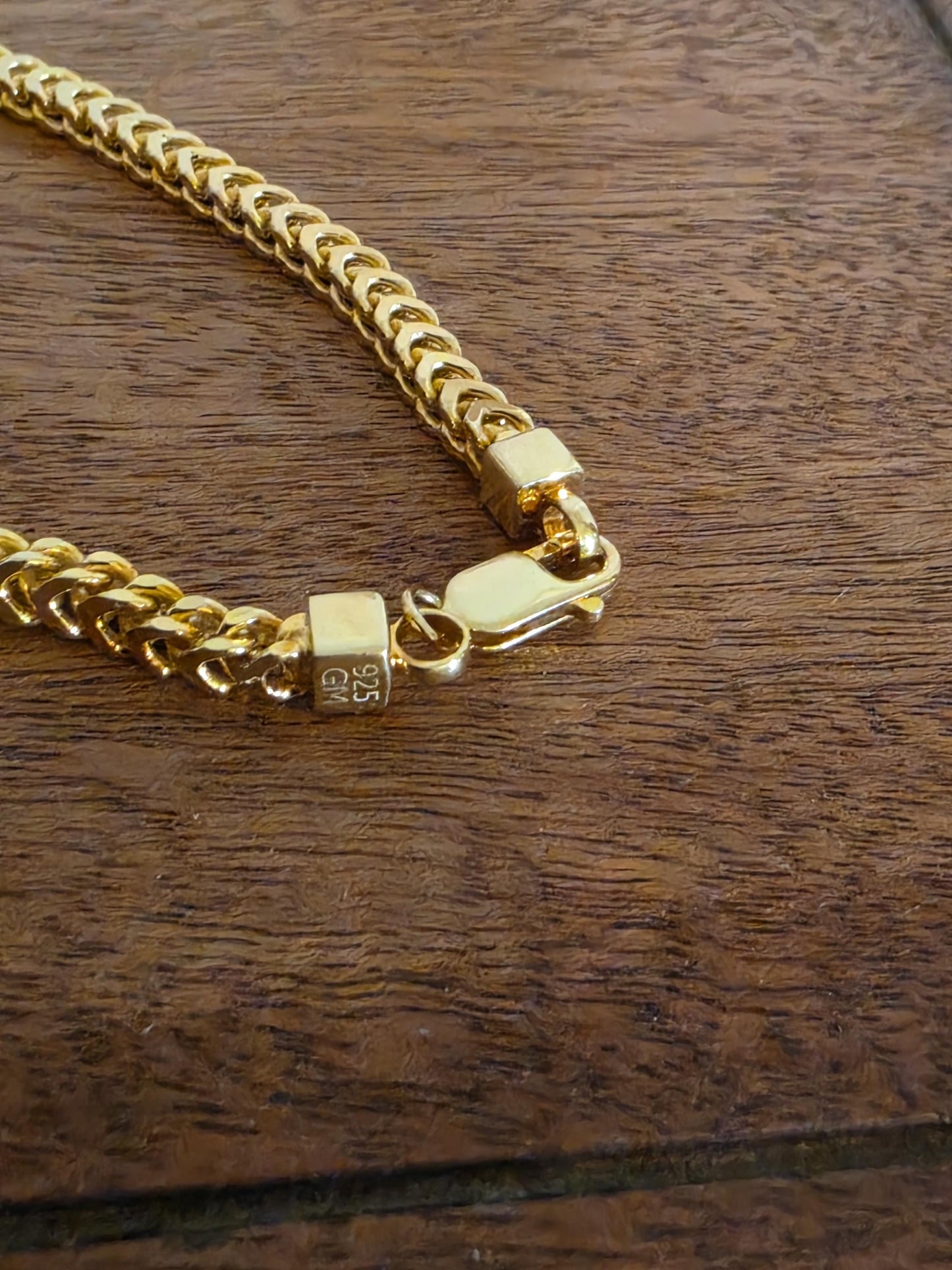 Gold Rope Chain Necklace for Women | 20 Inch 925 Sterling Silver | 3mm Gold Plated Rope Chain