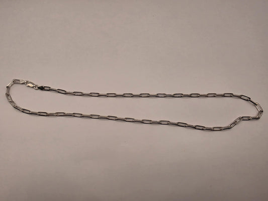 Sterling Silver Paperclip Chain Necklace | 925 Silver | 20 Inch | 3.6mm Paperclip Link Chain