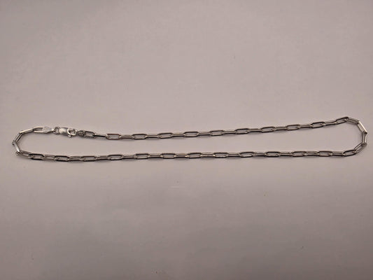 Sterling Silver Paperclip Chain Necklace | 925 Silver | 18 Inch | 3.8mm Paperclip Link Chain