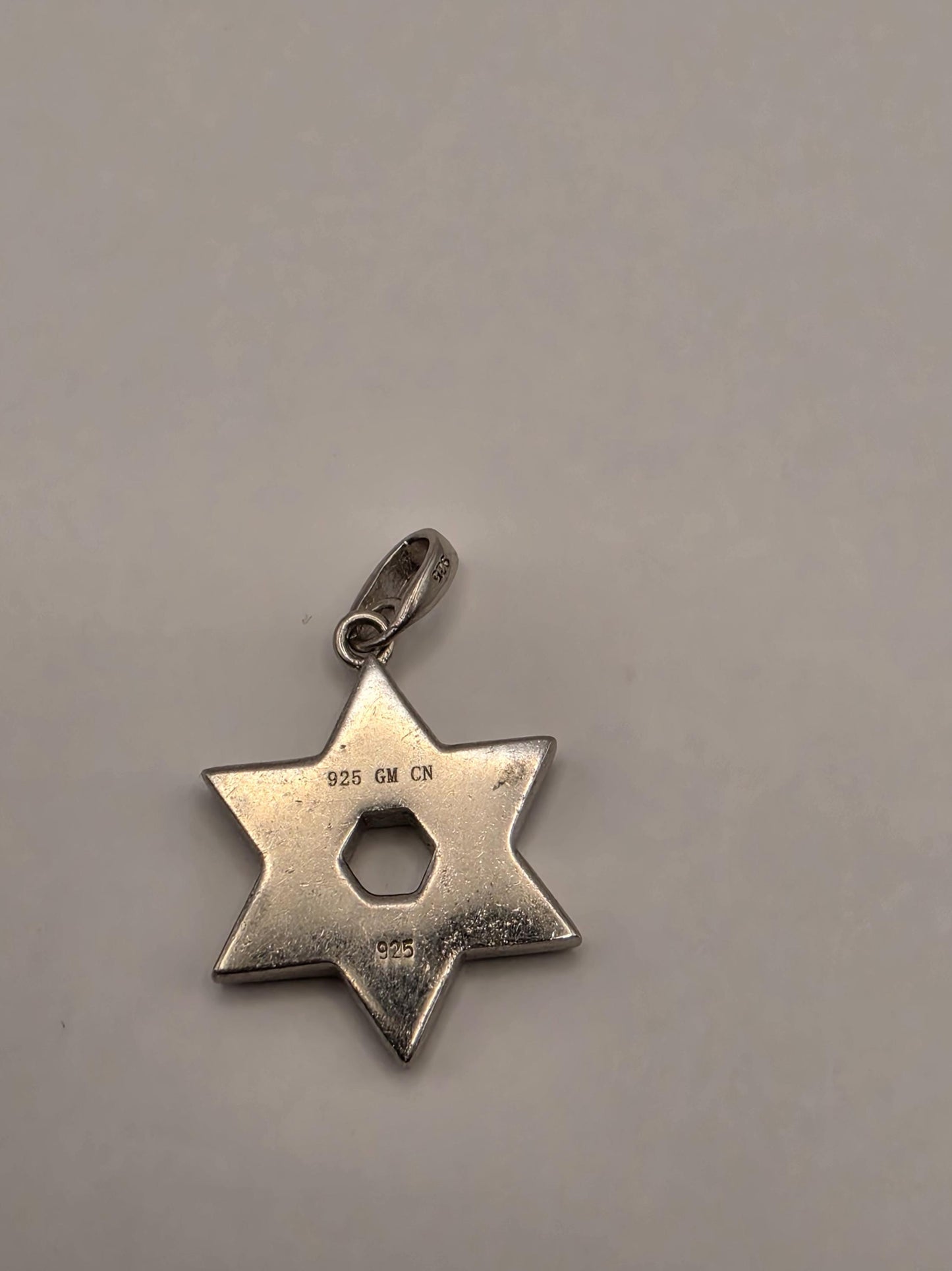 Sterling Silver Star of David Pendant | 925 Silver CZ Blue Enamel Jewish Star Charm | Magen David Pendant