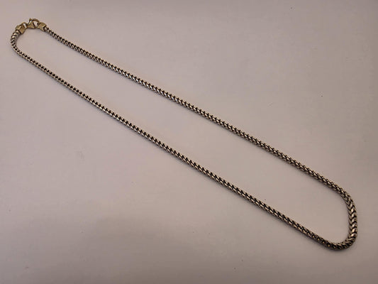 Sterling Silver Wheat Chain Necklace | 925 Silver | 22 Inch | 2.88mm | Spiga Weave | Mens Womens Unisex Chain