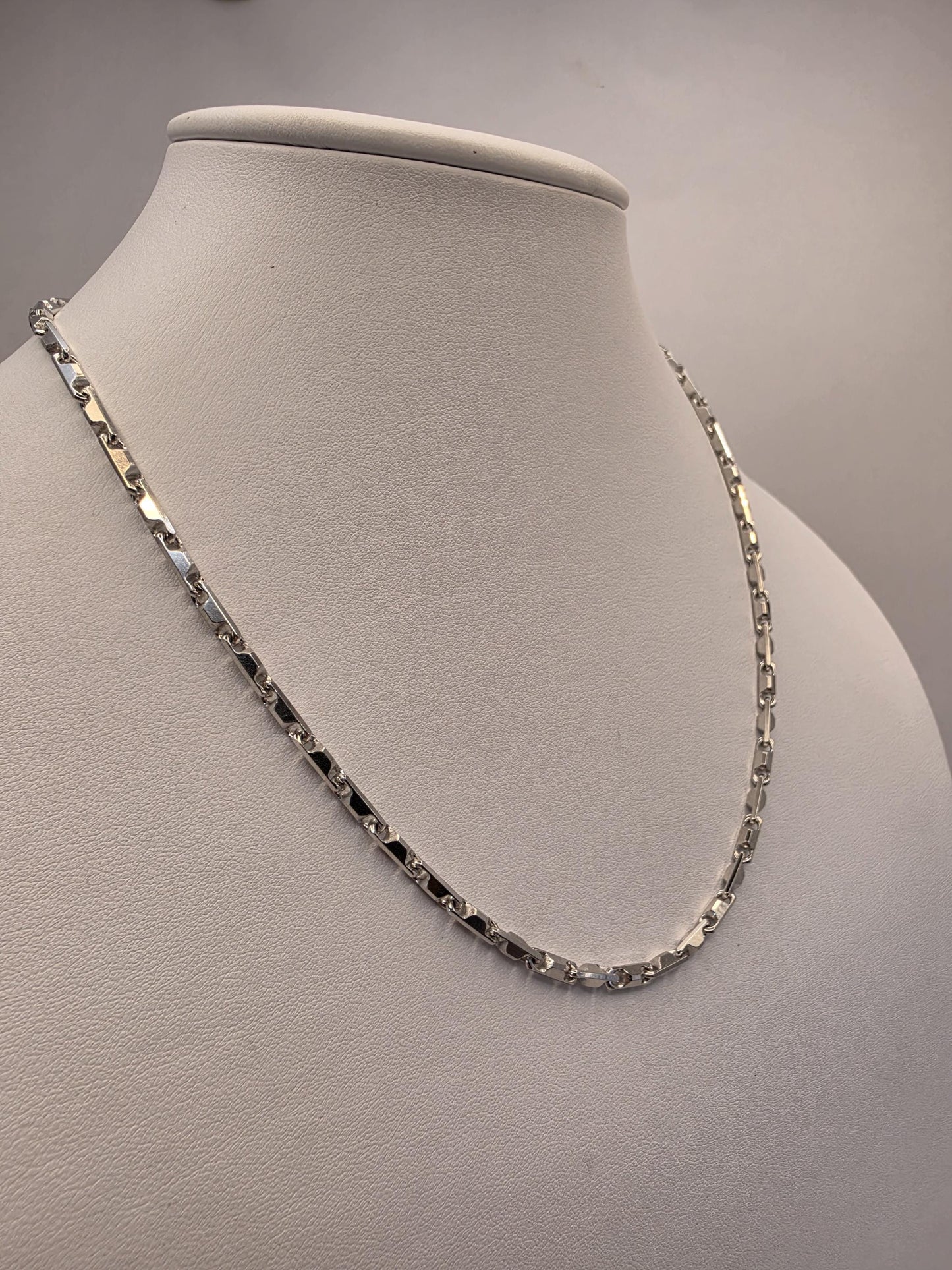 Sterling Silver Anchor Chain Necklace | 925 Silver | 18 Inch | 3.2mm | Mariner Link | Mens Womens Unisex Chain