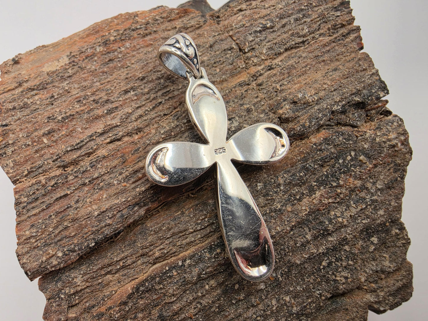 Sterling Silver Turquoise Cross Pendant | 925 Silver | Teardrop Stones Filigree | 1.5 Inch | Womens Faith Jewelry Pendant