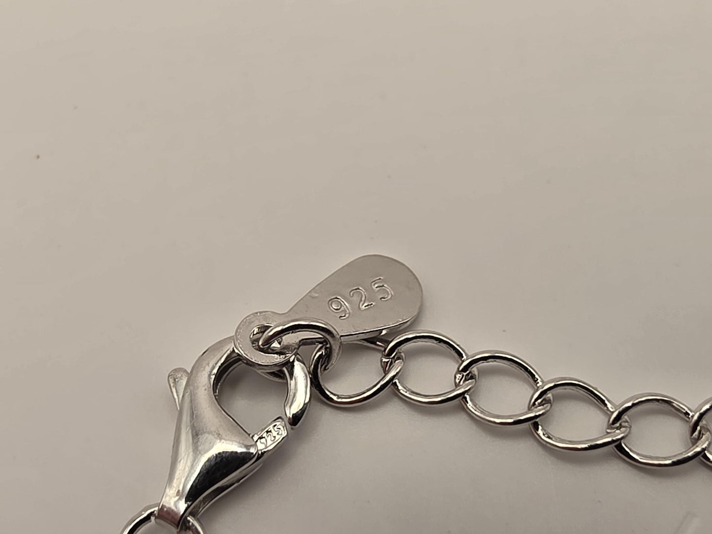 Sterling Silver Hamsa Hand Bracelet, Evil Eye, CZ and Enamel, 925 Silver, 8 in, Dainty Chain Bracelet, Protection Jewelry, Gift for Her