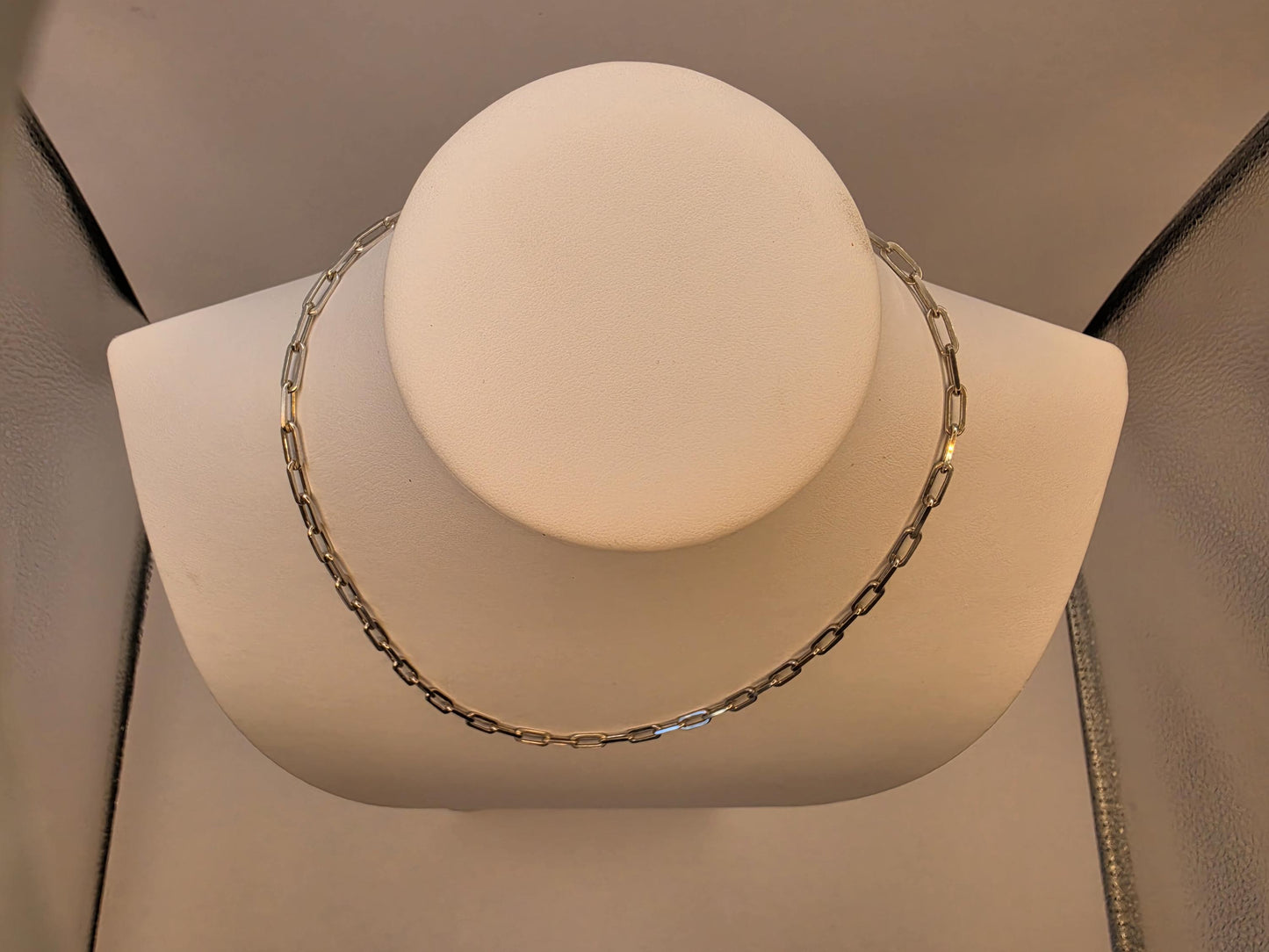Sterling Silver Paperclip Chain Necklace | 925 Silver | 18 Inch | 4mm | Chunky Elongated Link | Mens Womens Unisex Chain