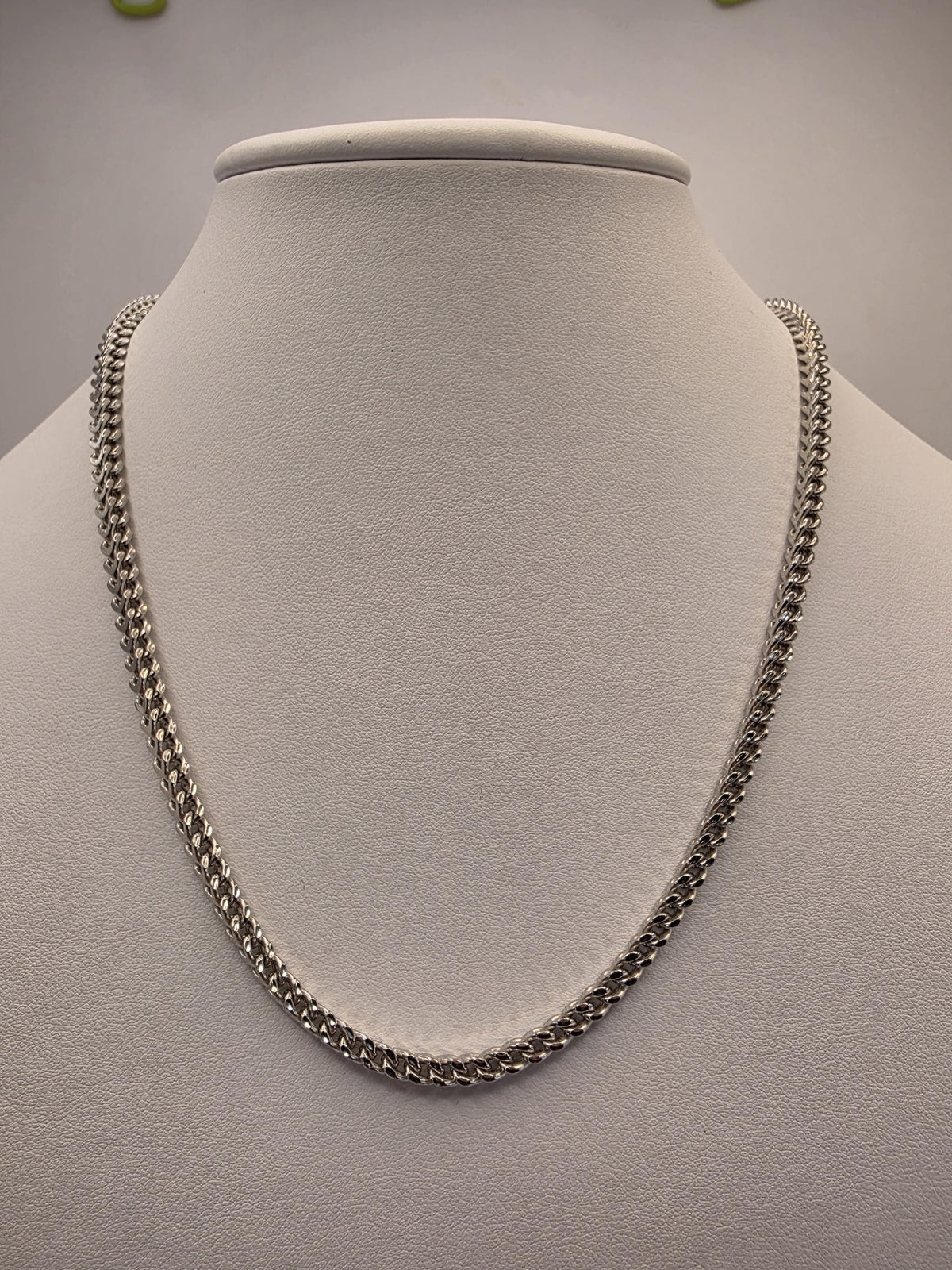 Sterling Silver Franco Chain Necklace | 925 Silver | 18 Inch | 4.54mm | Box Weave | Mens Womens Unisex Chain