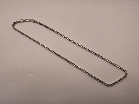 Sterling Silver Franco Chain Necklace | 925 Silver | 18 Inch | 2.55mm | Box Weave | Mens Womens Unisex Chain