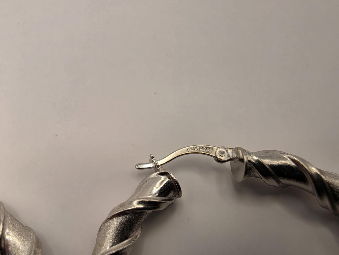 Sterling Silver Twisted Hoop Earrings | 925 Silver | 1.75 Inch | Chunky Twisted Rope Hoops | Womens Statement Hoops