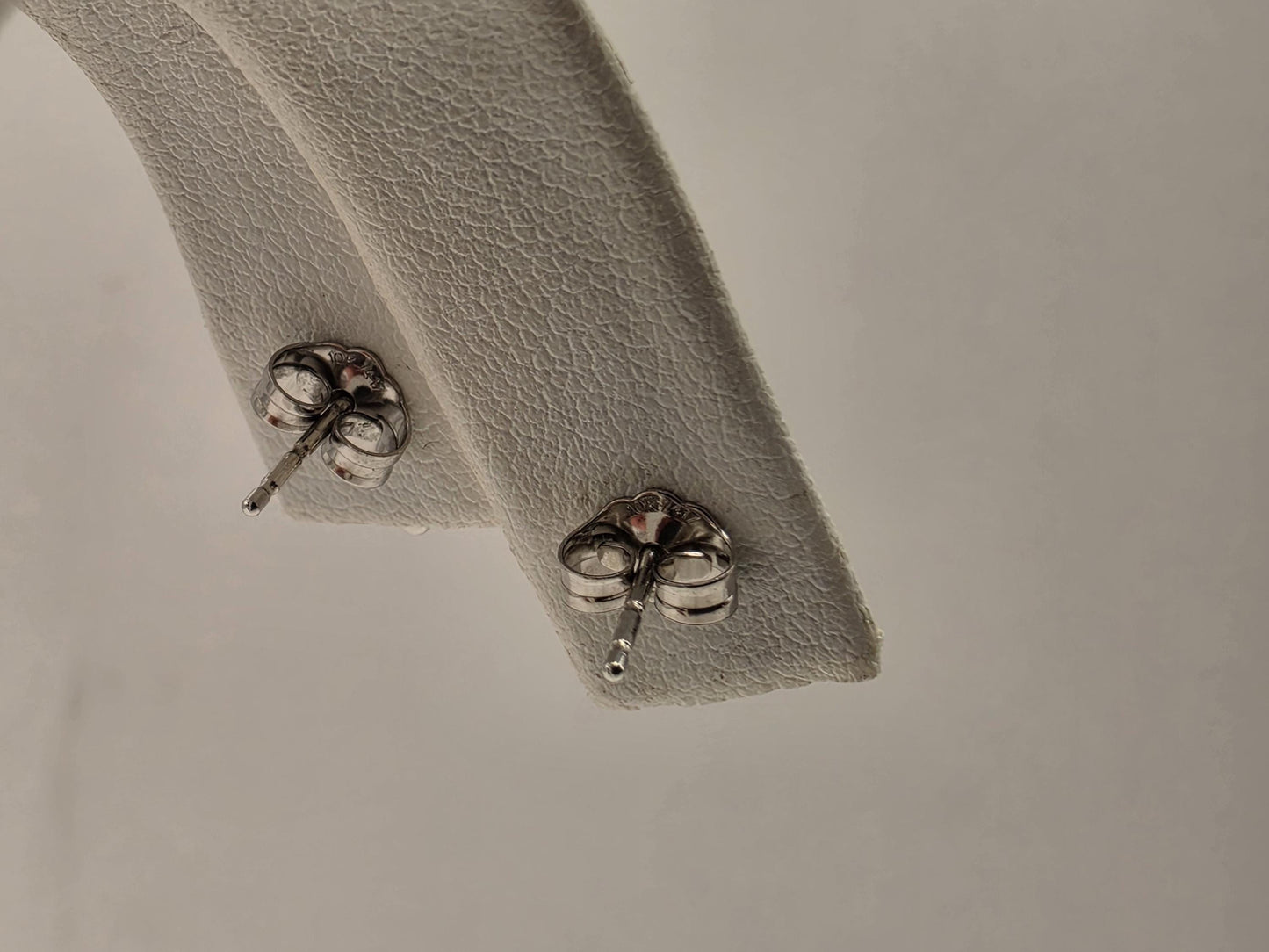 10K White Gold Diamond Cross Stud Earrings | Petite Pave Cross Studs | Dainty Religious Diamond Studs | Faith Gift