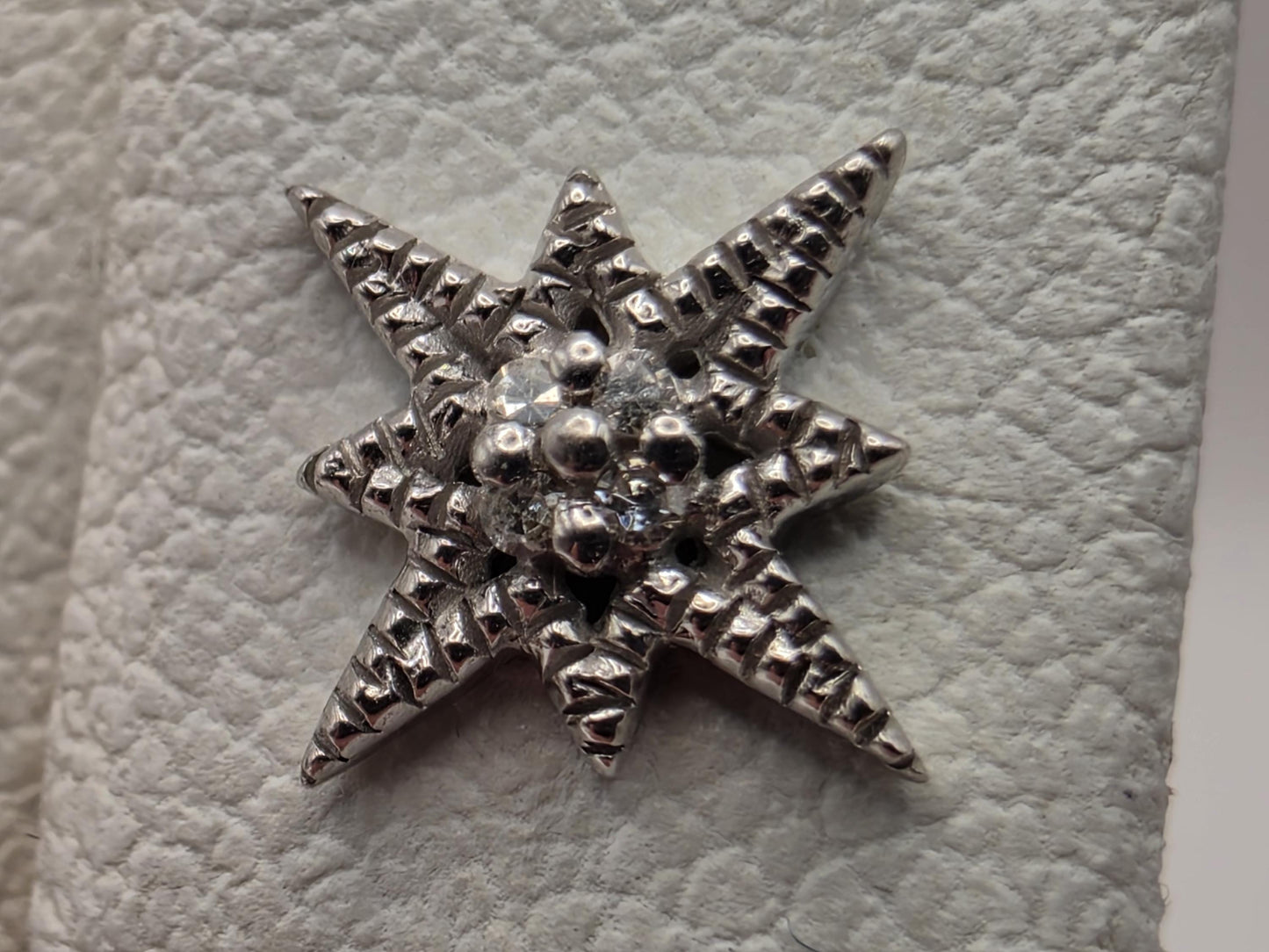 10K White Gold Diamond Star Stud Earrings | Celestial Pave Star Studs | Natural Diamond Star Studs | Dainty Star Gift