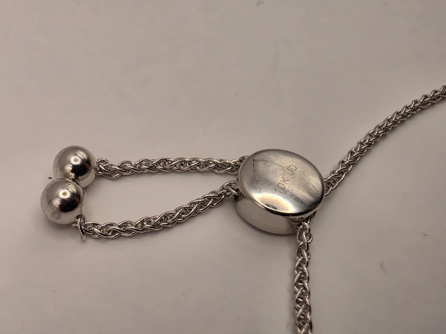 10K White Gold Diamond Star Bolo Bracelet | Adjustable Diamond Star Charm Bracelet | 0.10ctw | Celestial Gift for Her