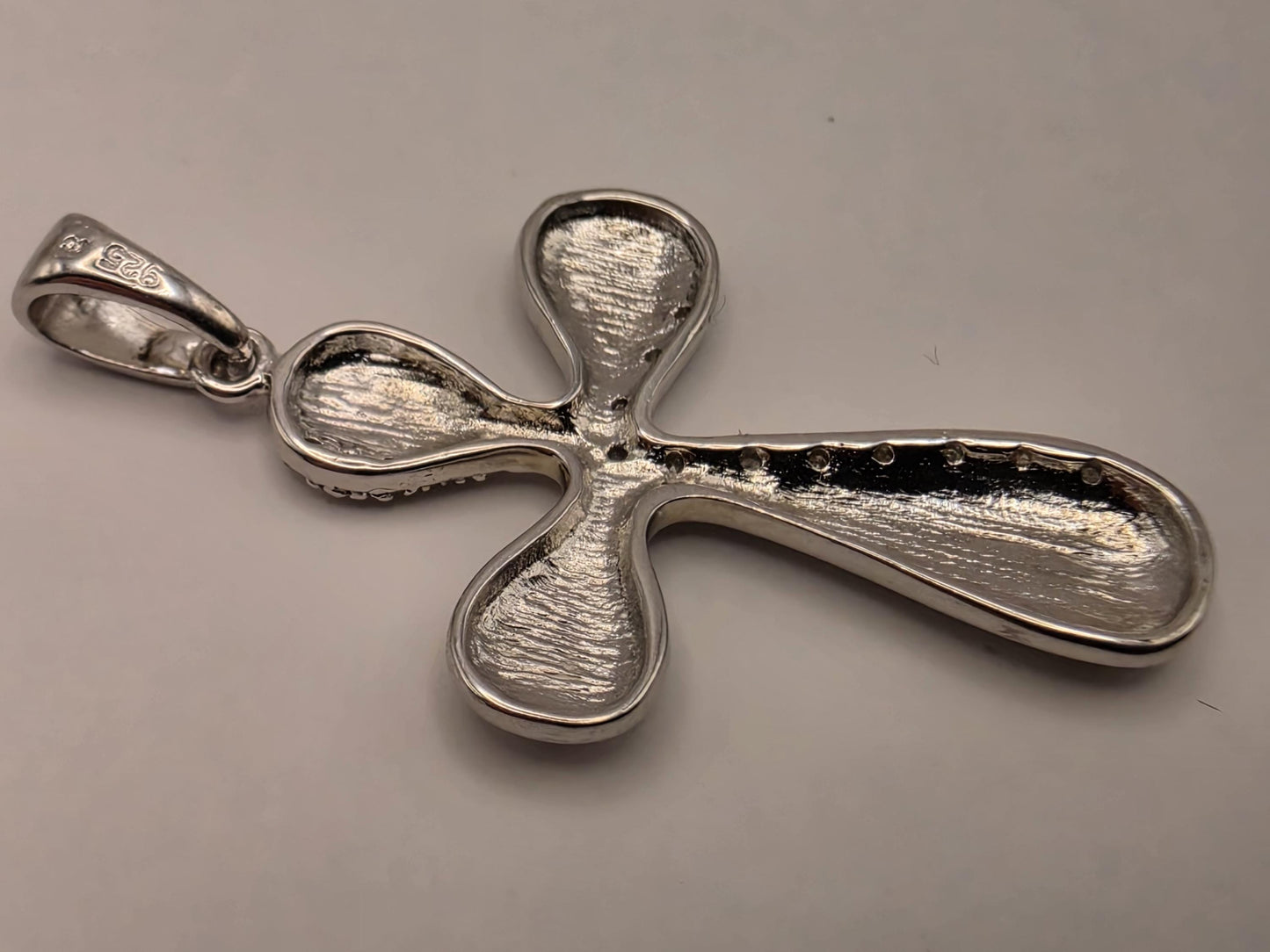 925 Sterling Silver Diamond Cross Pendant Genuine Diamond Smooth Polished Cross Womens Mens Faith Jewelry Gift Religious Christian Pendant