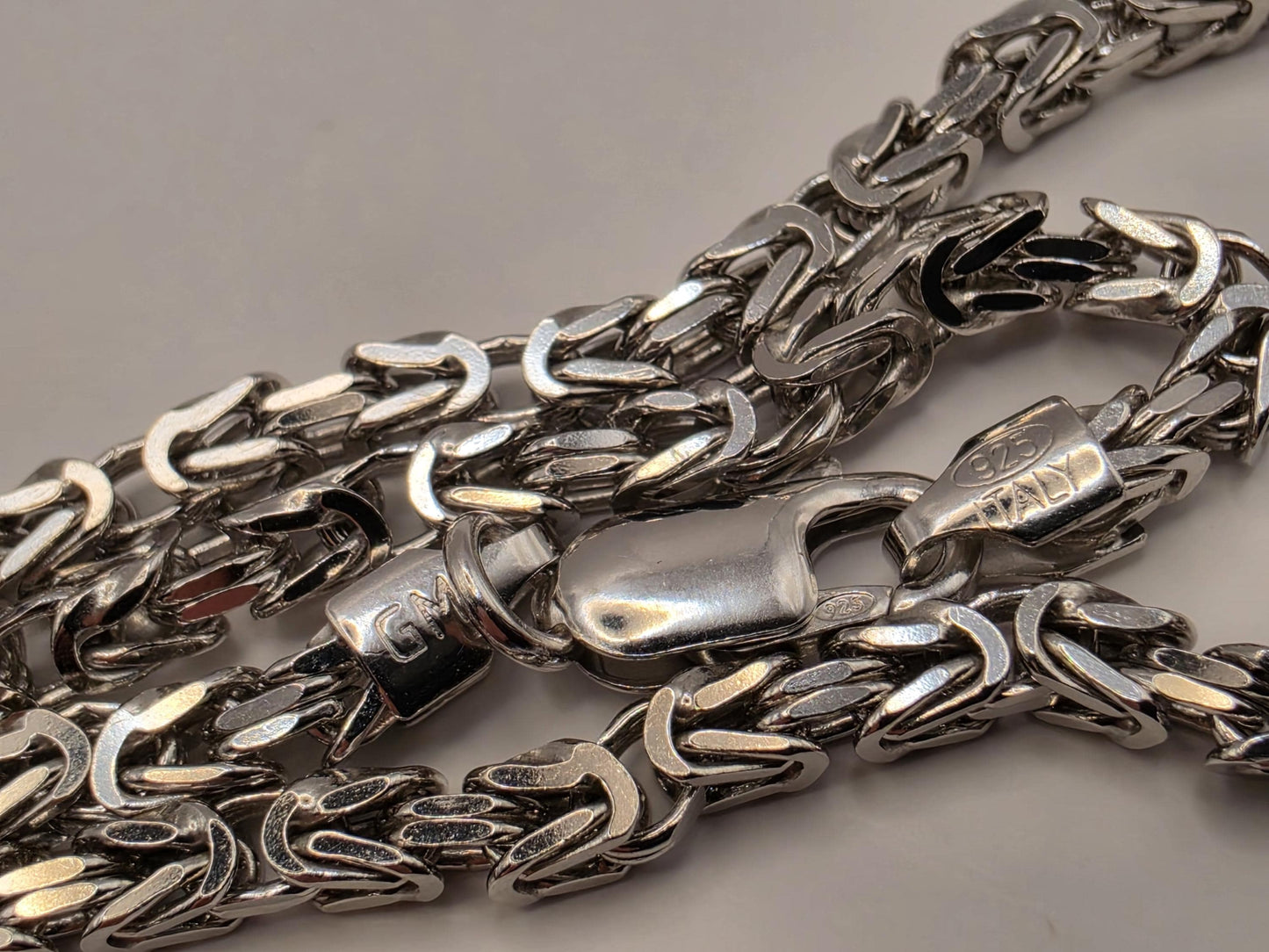 Sterling Silver Byzantine Chain Necklace 20 Inch 3mm 17.2 Grams Woven Unisex Men's Chain Jewelry Gift