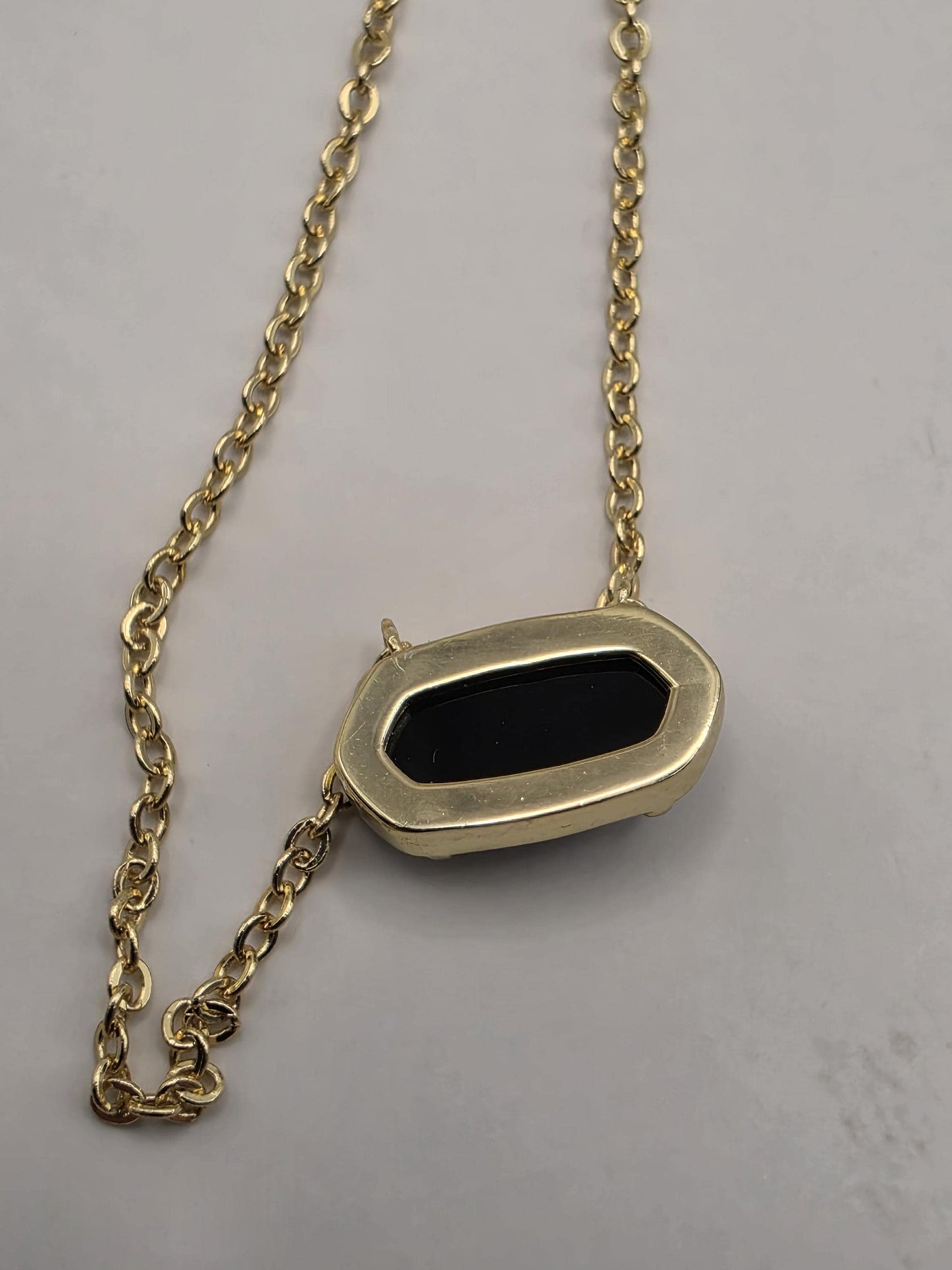 Genuine Black Onyx Teardrop Necklace Gold Plated 925 Sterling Silver 18 Inch Minimal Solitaire Layering Gift for Her