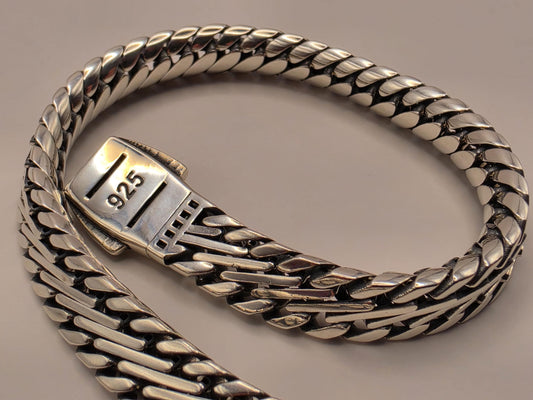 Sterling Silver Curb Bracelet 8" 8.5mm - view 2