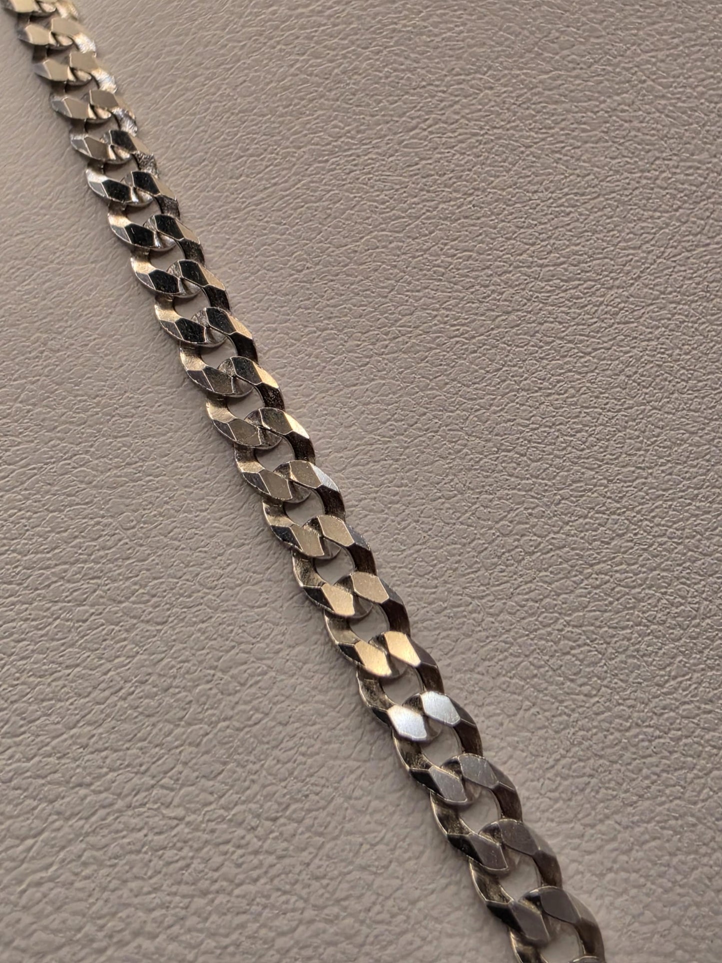 Sterling Silver Flat Curb Necklace 20" 4.5mm - view 6