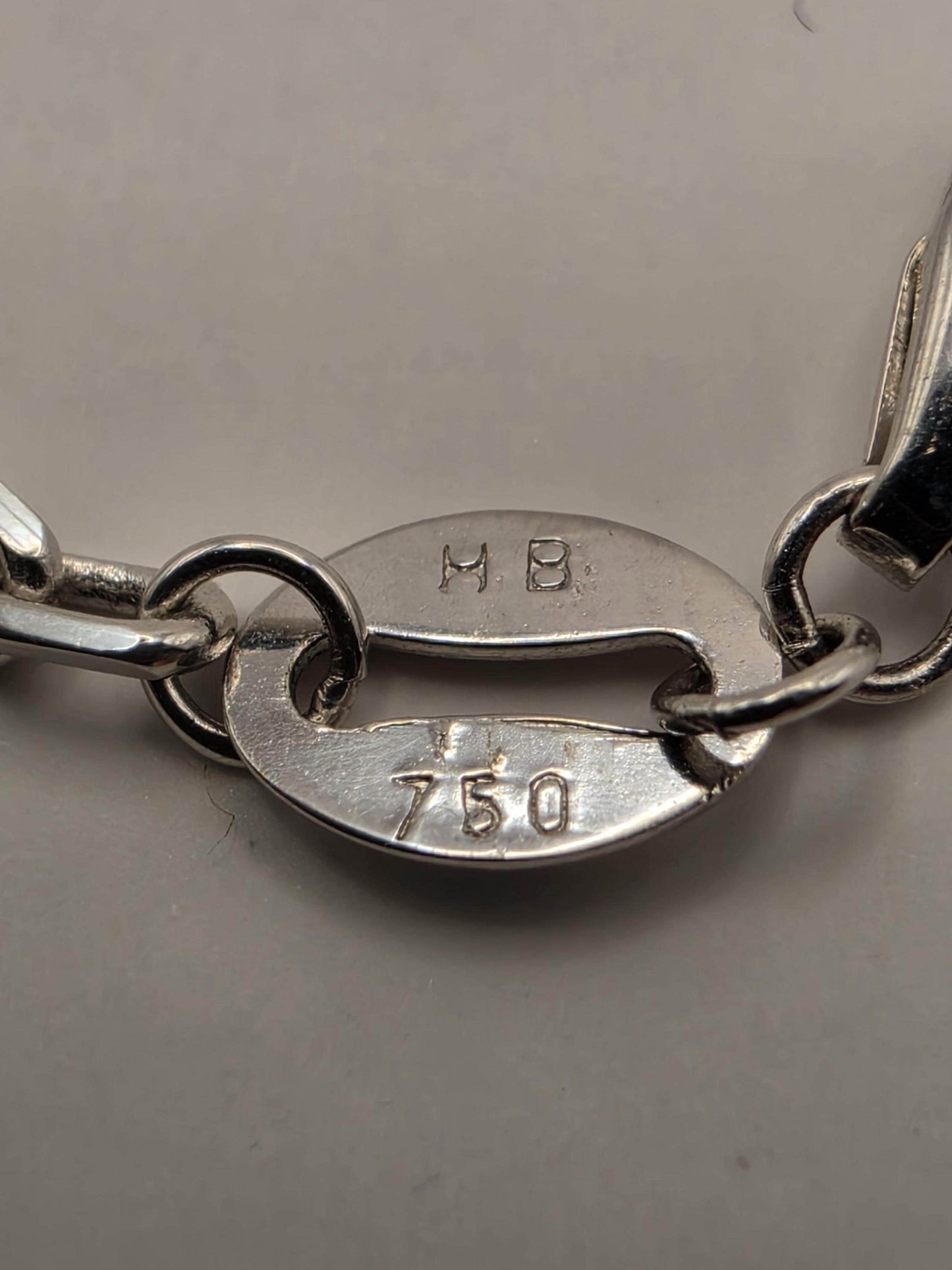 18K White Gold Crucifix Chain Bracelet 7 Inch 4.9g Solid Gold Religious Fine Jewelry Gift