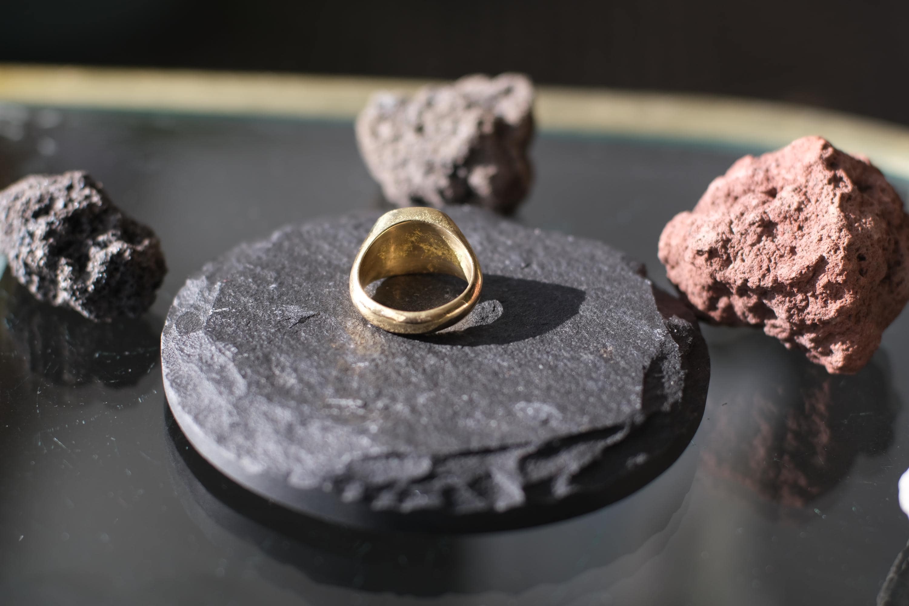 North Shore Roast Beef Signet Ring | Hand-Cast Solid Brass | 12g