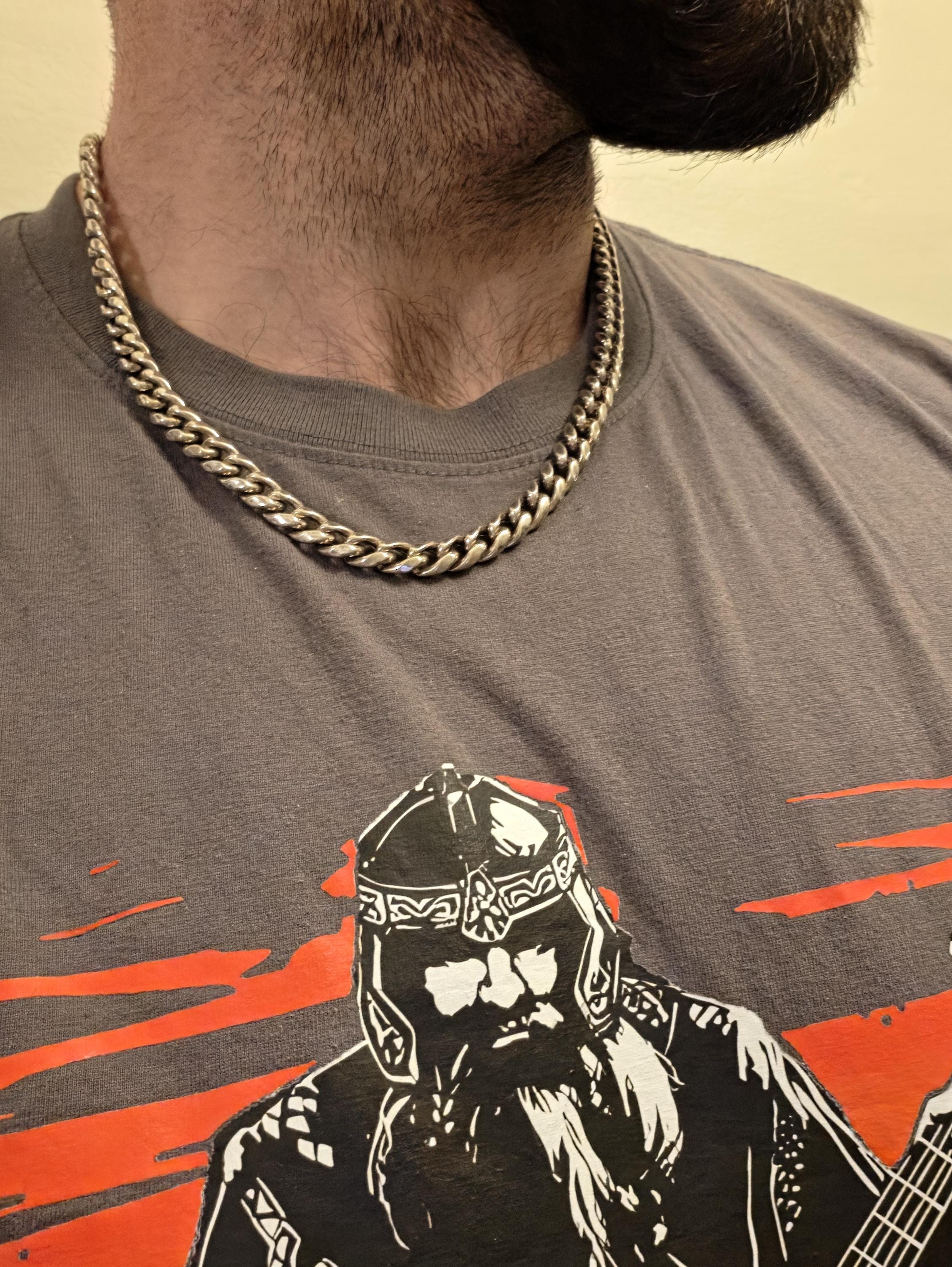 Heavy 925 Sterling Silver Cuban Link Chain Necklace 22" | 48 Grams | Thick Mens Cuban Chain | Statement Silver Necklace | Box Clasp