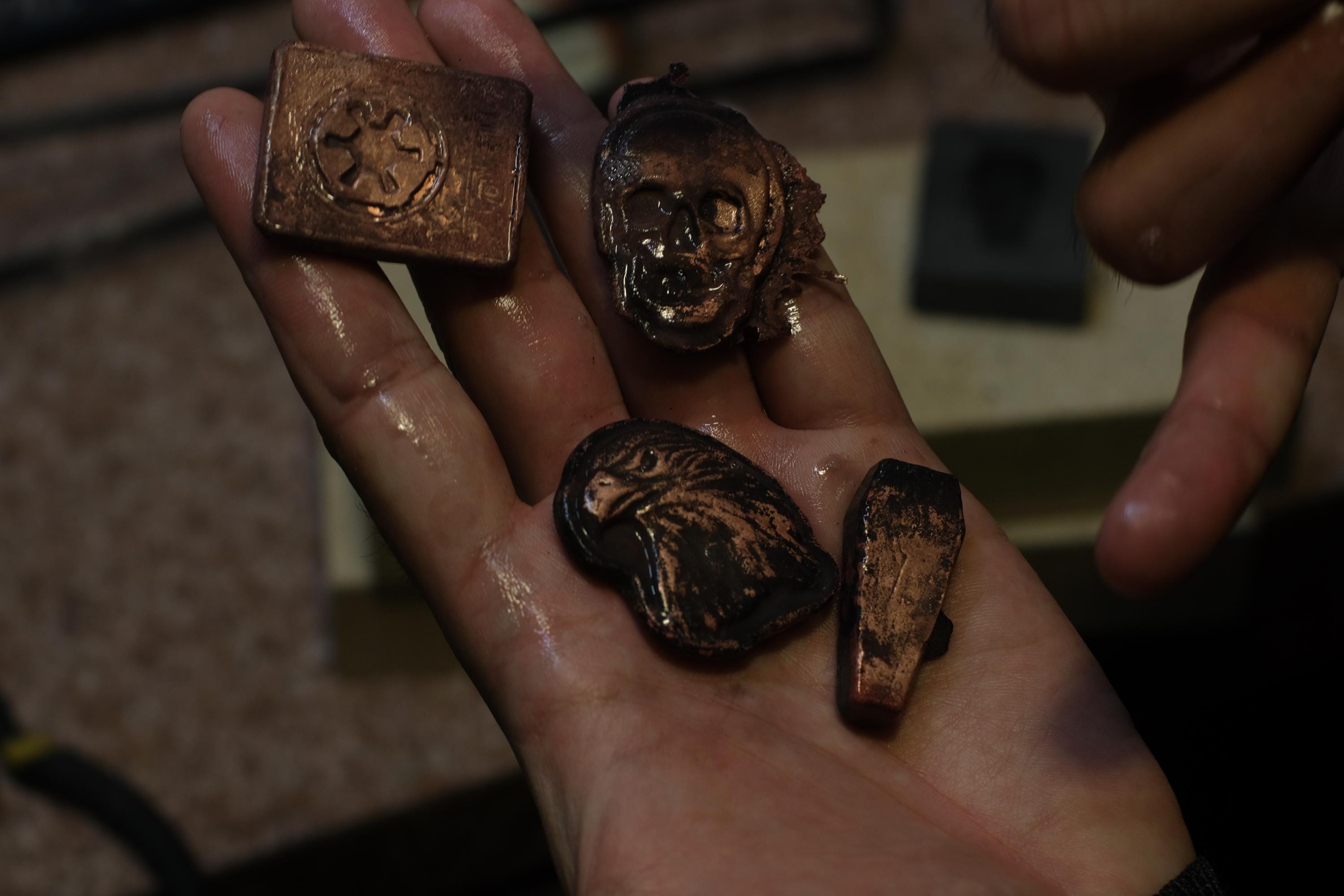 Hand-Poured Copper Skull | Solid Copper | 50g | Small Batch Cast