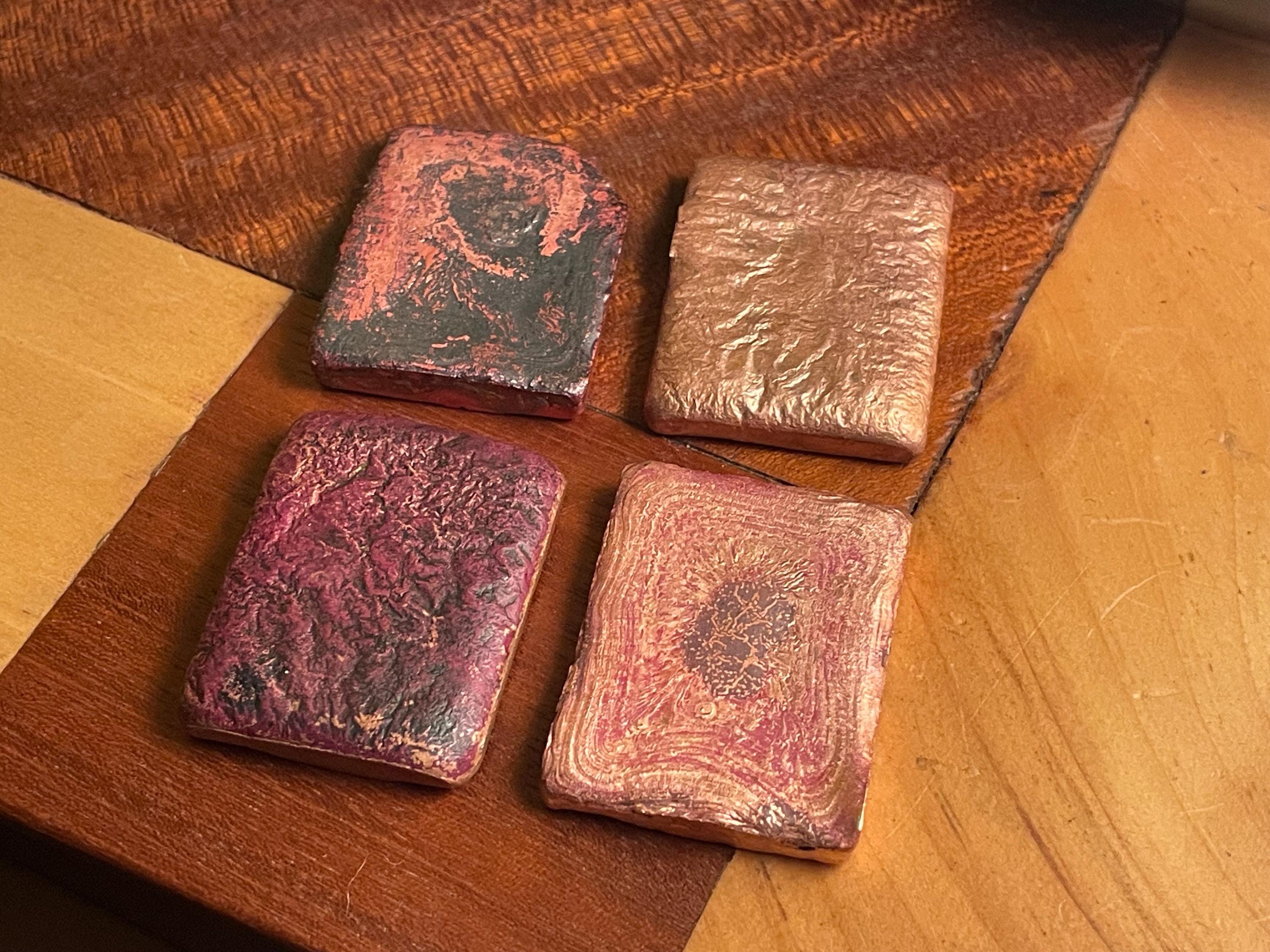 Hand Cast Copper Imperial Credits (Set of 4) | Sand Cast Copper Bars | Sci-Fi Inspired Metal | Handmade Copper Art