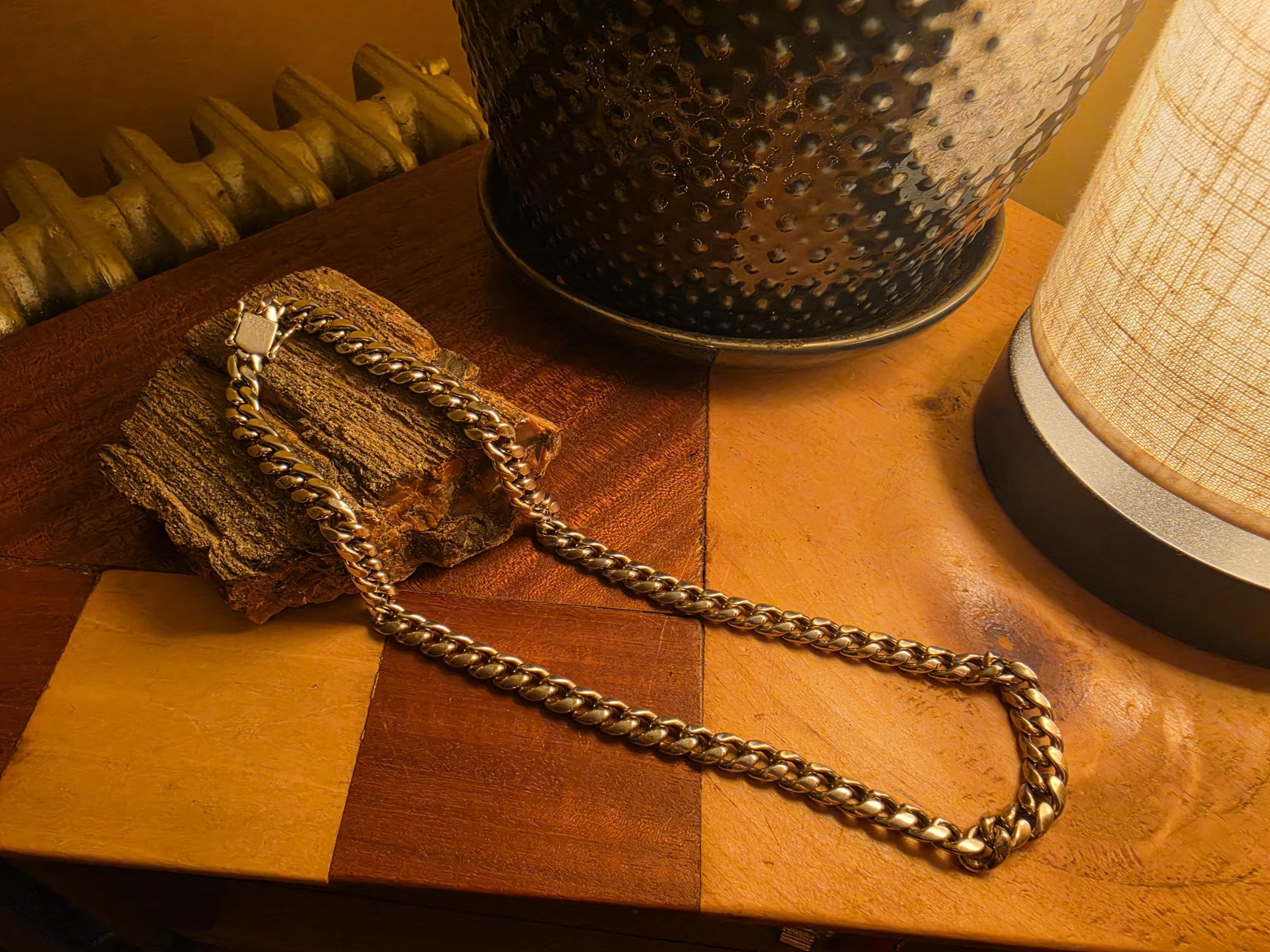 Heavy 925 Sterling Silver Cuban Link Chain Necklace 22" | 48 Grams | Thick Mens Cuban Chain | Statement Silver Necklace | Box Clasp