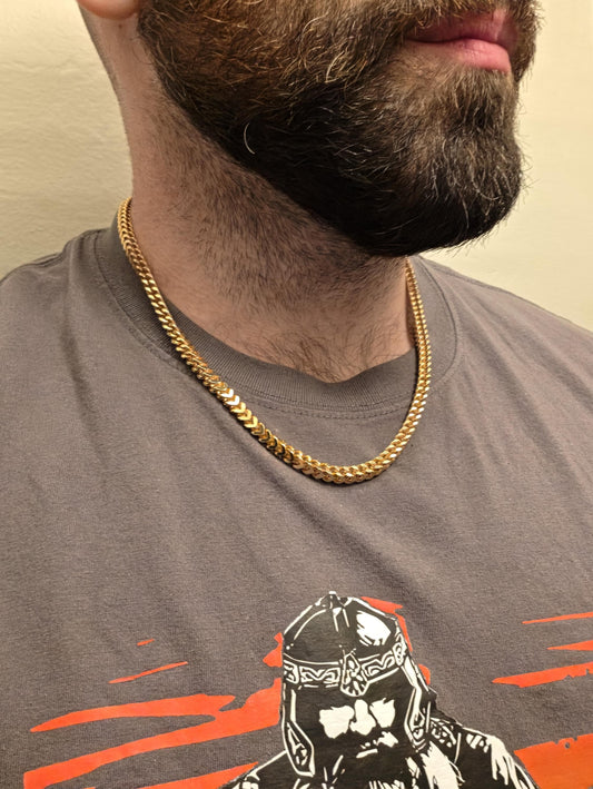 Heavy 925 Sterling Silver Gold Plated Franco Chain Necklace 22" | 36 Grams | Thick Gold Chain | Men's Women's Hip Hop Jewelry | Box Clasp