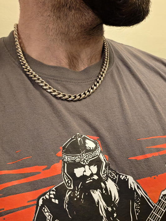 Heavy 925 Sterling Silver Cuban Link Chain Necklace 22" | 48 Grams | Thick Mens Cuban Chain | Statement Silver Necklace | Box Clasp