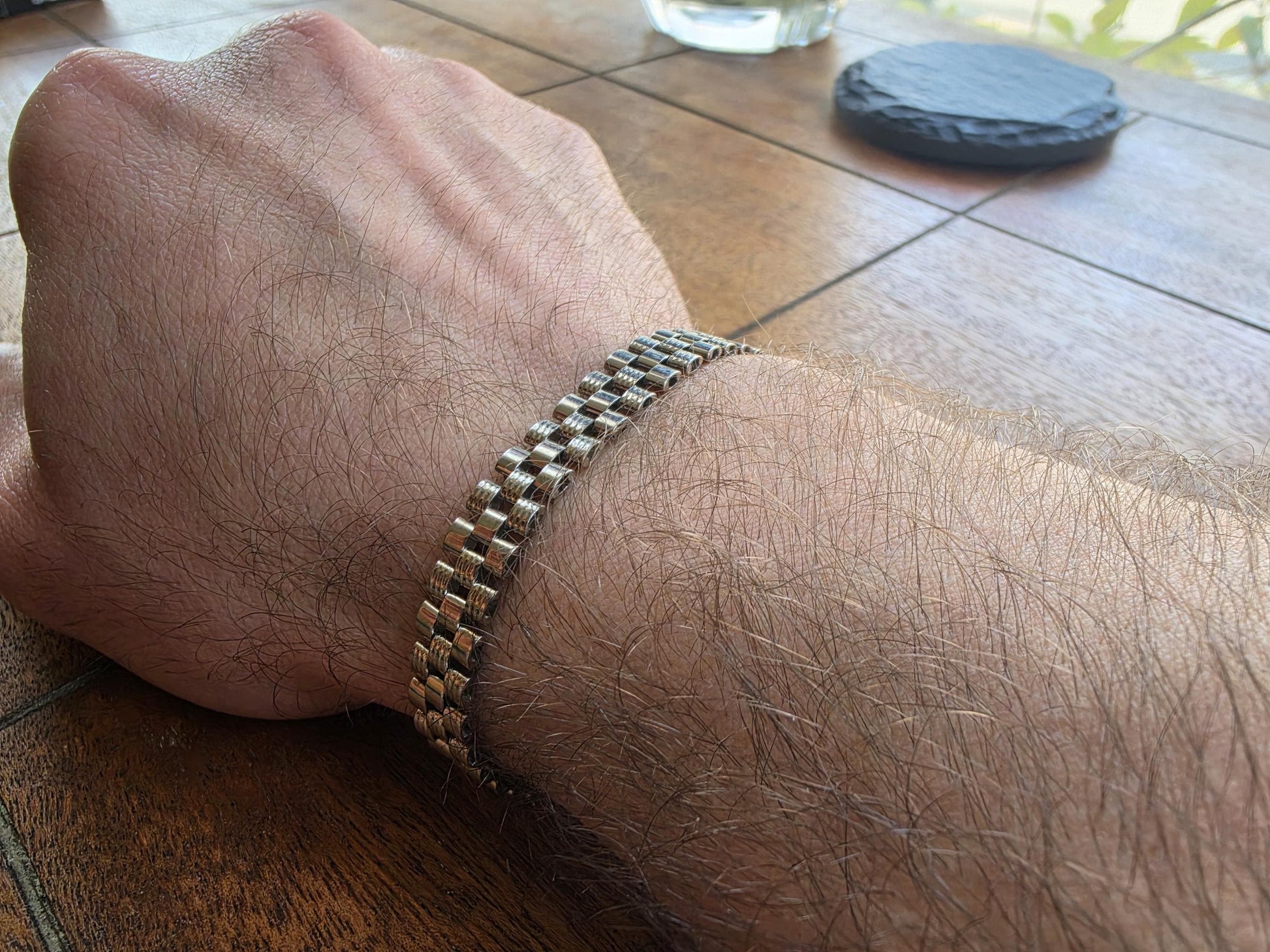 8.5 Inch Sterling Silver Jubilee Link Bracelet | Italian Cut 925 Silver | Rolex Style Watch Band Bracelet