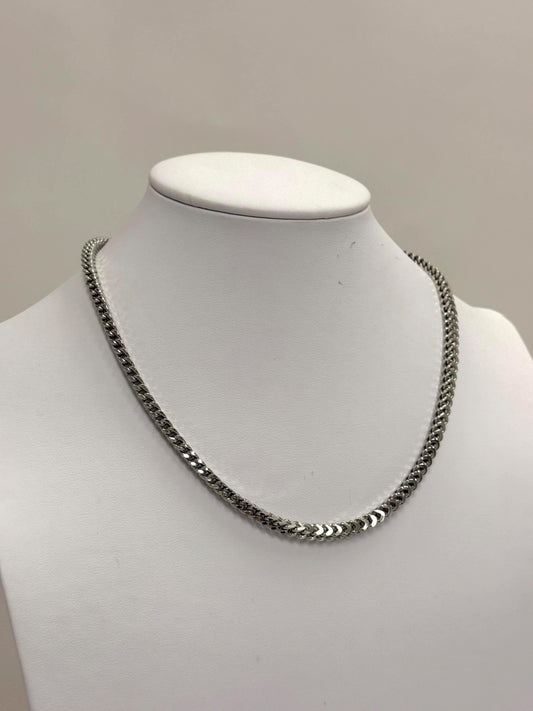 Mens Sterling Silver Franco Chain | 18 Inch 925 Silver | 4.5mm Franco Necklace