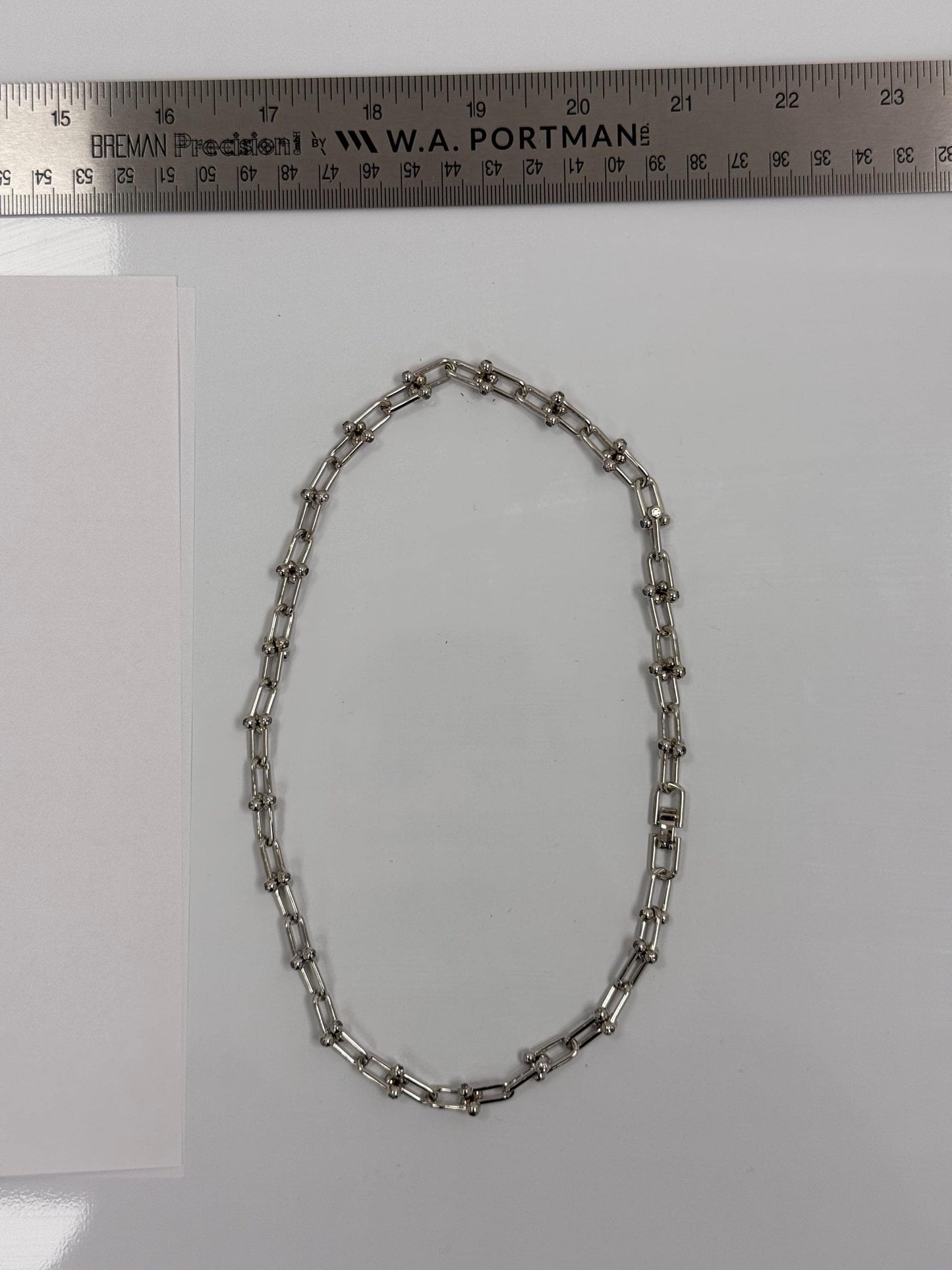 Sterling Silver Paperclip Chain Necklace | 925 Silver | 18 Inch | 6.55mm | Chunky Link