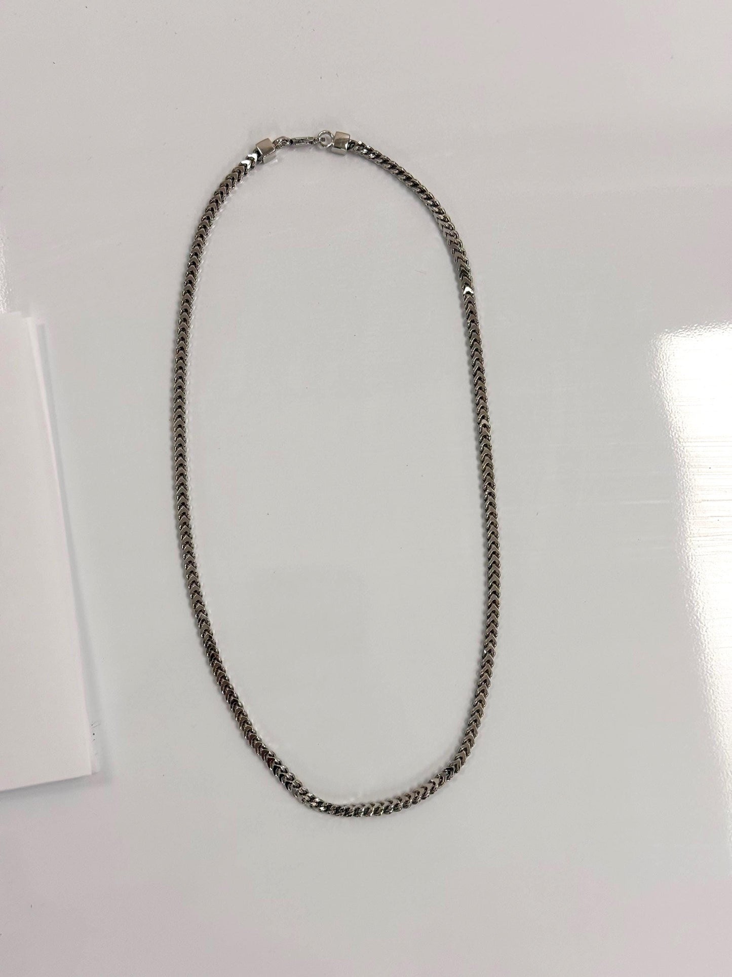 Sterling Silver Cuban Link Necklace | 19 Inch 925 Silver | 3mm Cuban Chain for Women