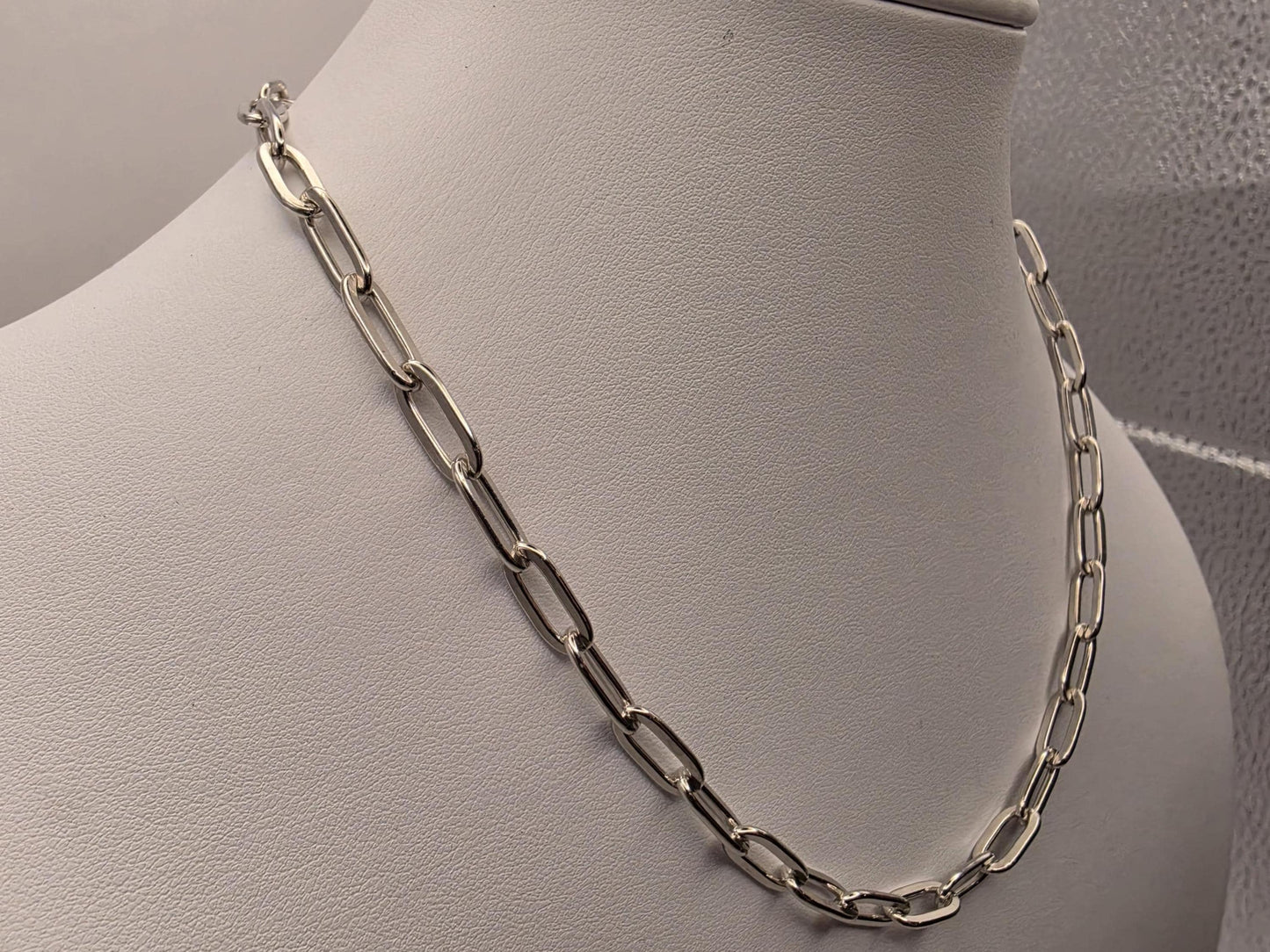 925 Sterling Silver Paperclip Chain Necklace | 18" | 6mm Wide | Heavy 21.9g