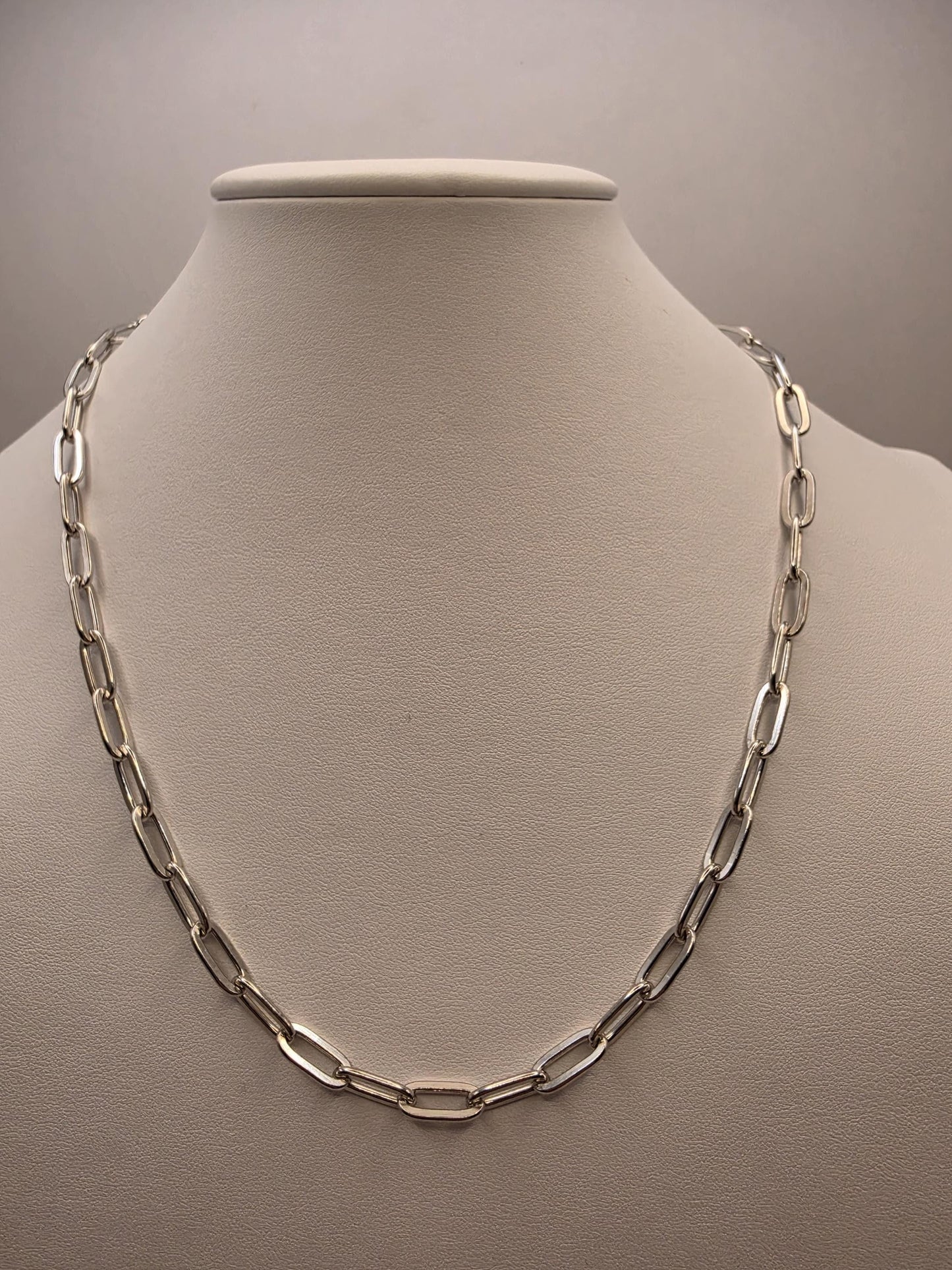 Sterling Silver Paperclip Chain Necklace | 925 Silver | 20 Inch | 5.67mm