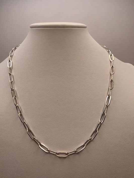 Sterling Silver Paperclip Chain Necklace | 925 Silver | 20 Inch | 5.67mm