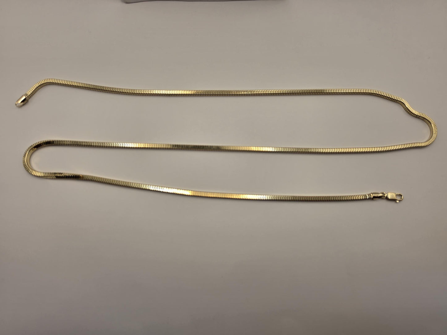 Gold Plated Sterling Silver 3.5mm Snake Chain Necklace 36 Inch