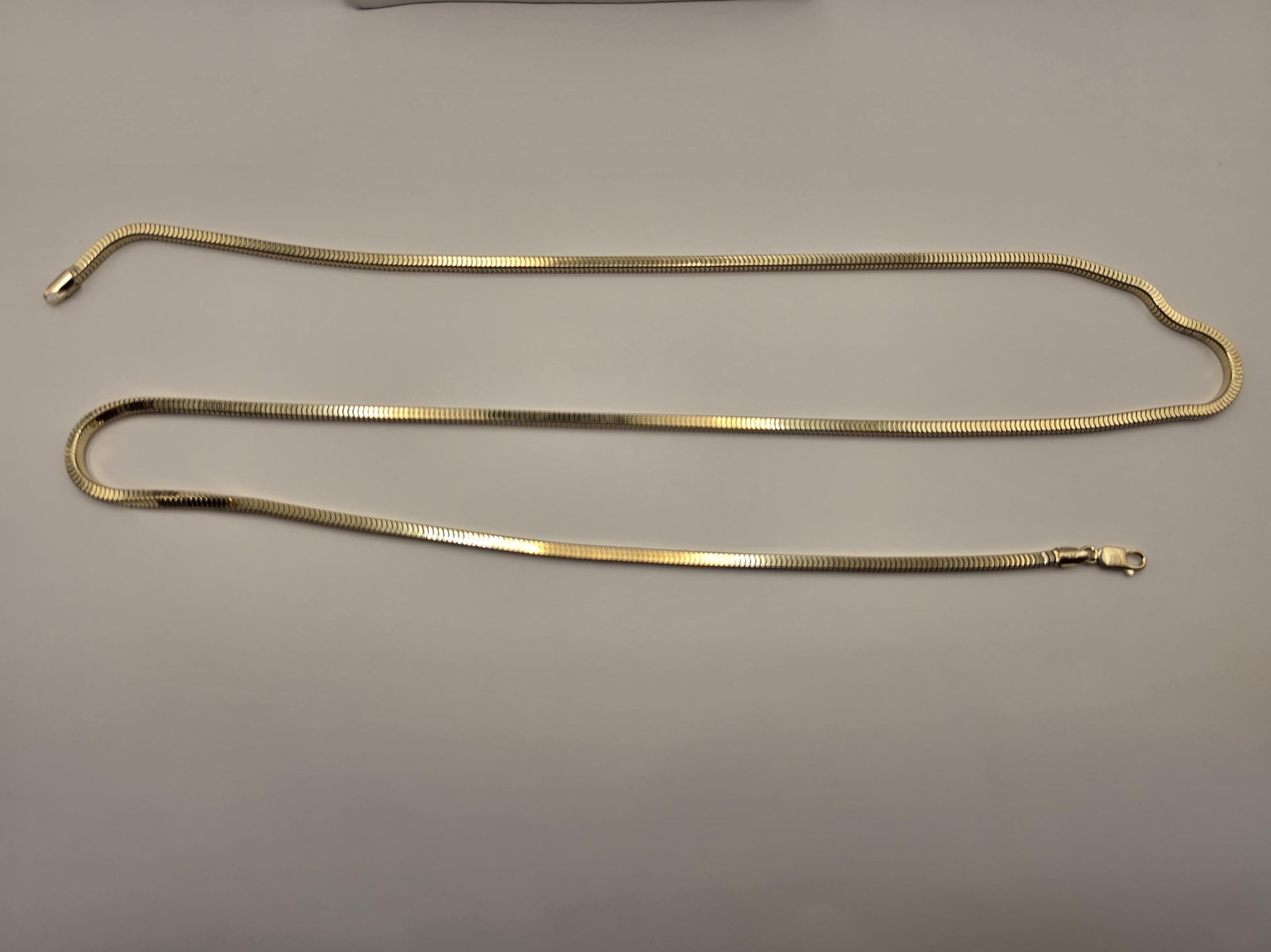 Gold Plated Sterling Silver 3.5mm Snake Chain Necklace 36 Inch