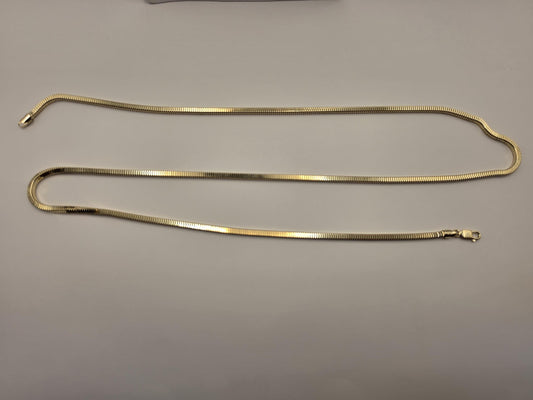 Gold Plated Sterling Silver 3.5mm Snake Chain Necklace 36 Inch
